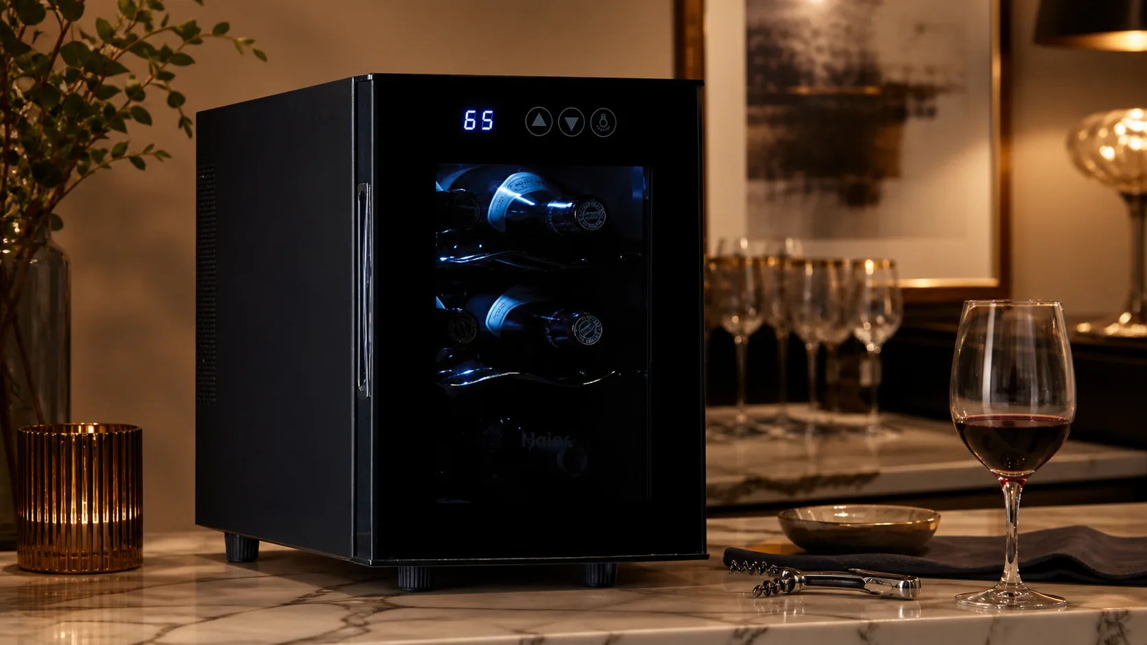 Haier HVTEC06ABS — Small Beverage Storage: 6 bottle size