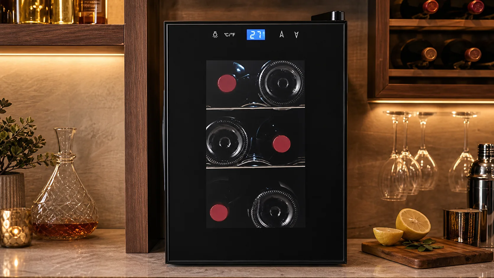 6 bottle wine cooler