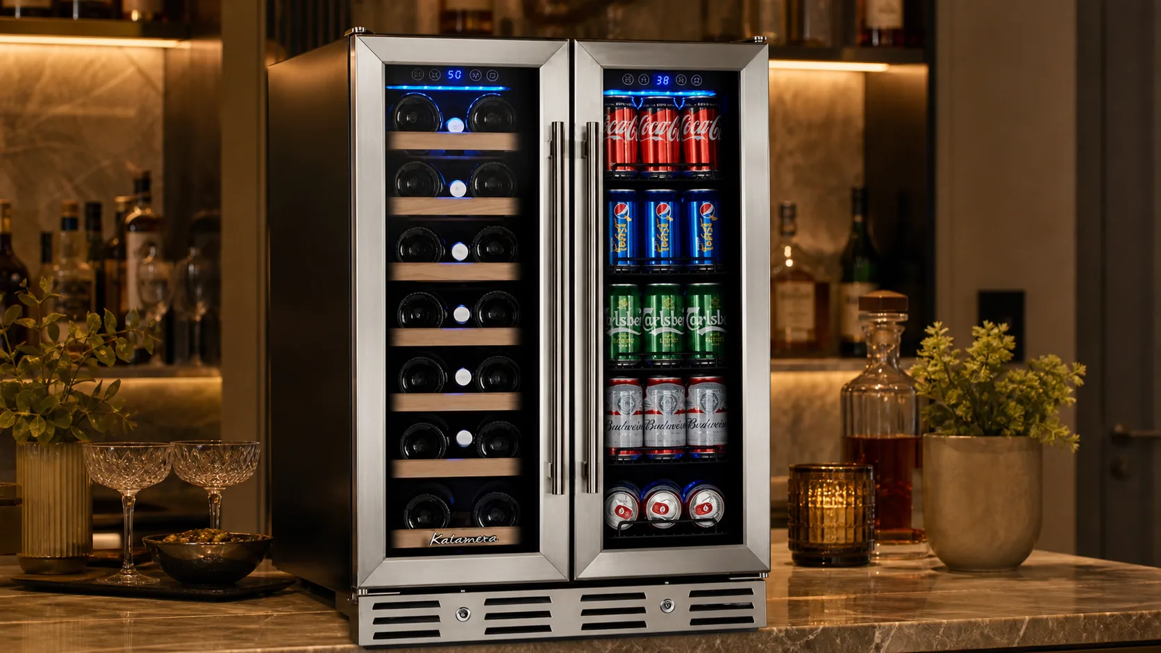 10 Best Built In Wine Cooler Products for Your Indoor 12 Kalamera 20-Bottle Wine Cooler — Wine And Beverages: 20 bottles and 78 cans