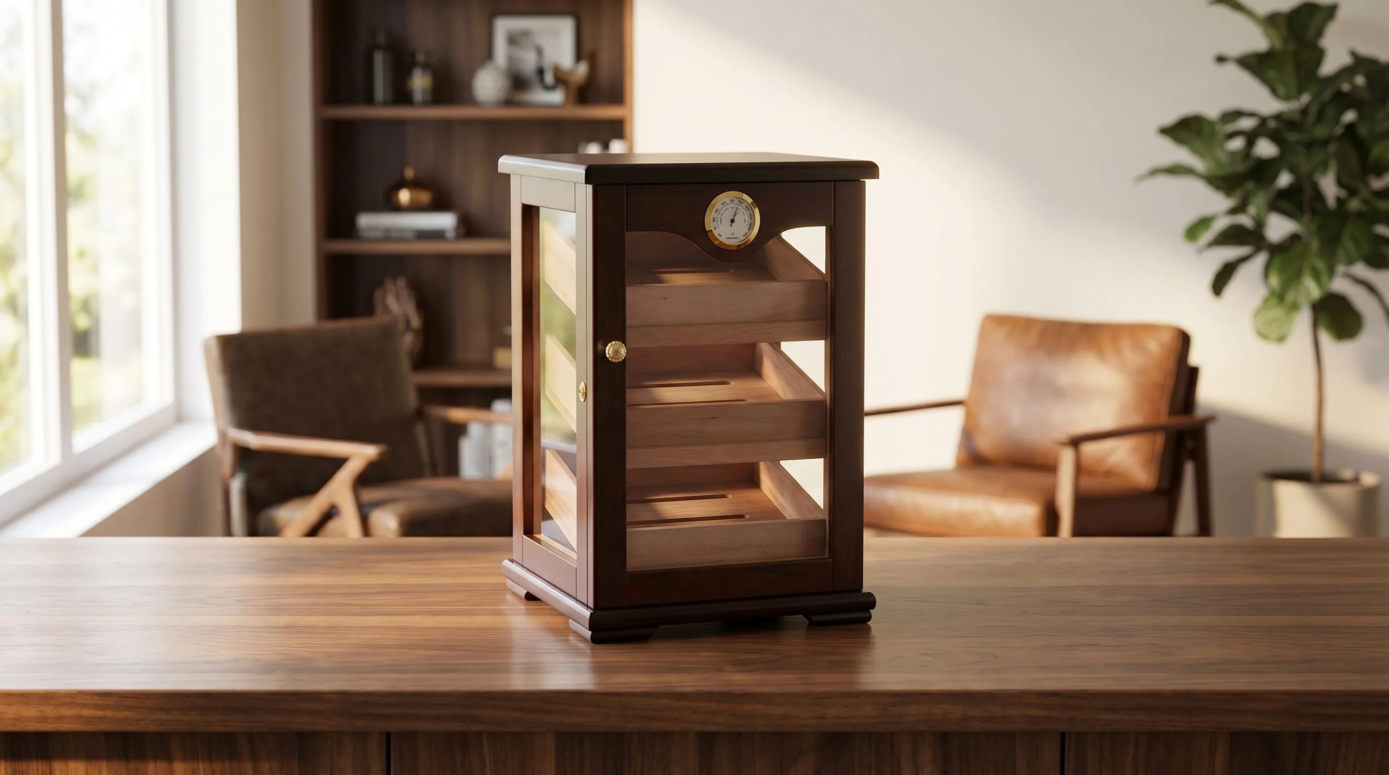 Prestige Import Group Milano Countertop Display Cigar Humidor: Countertop display-style cabinet