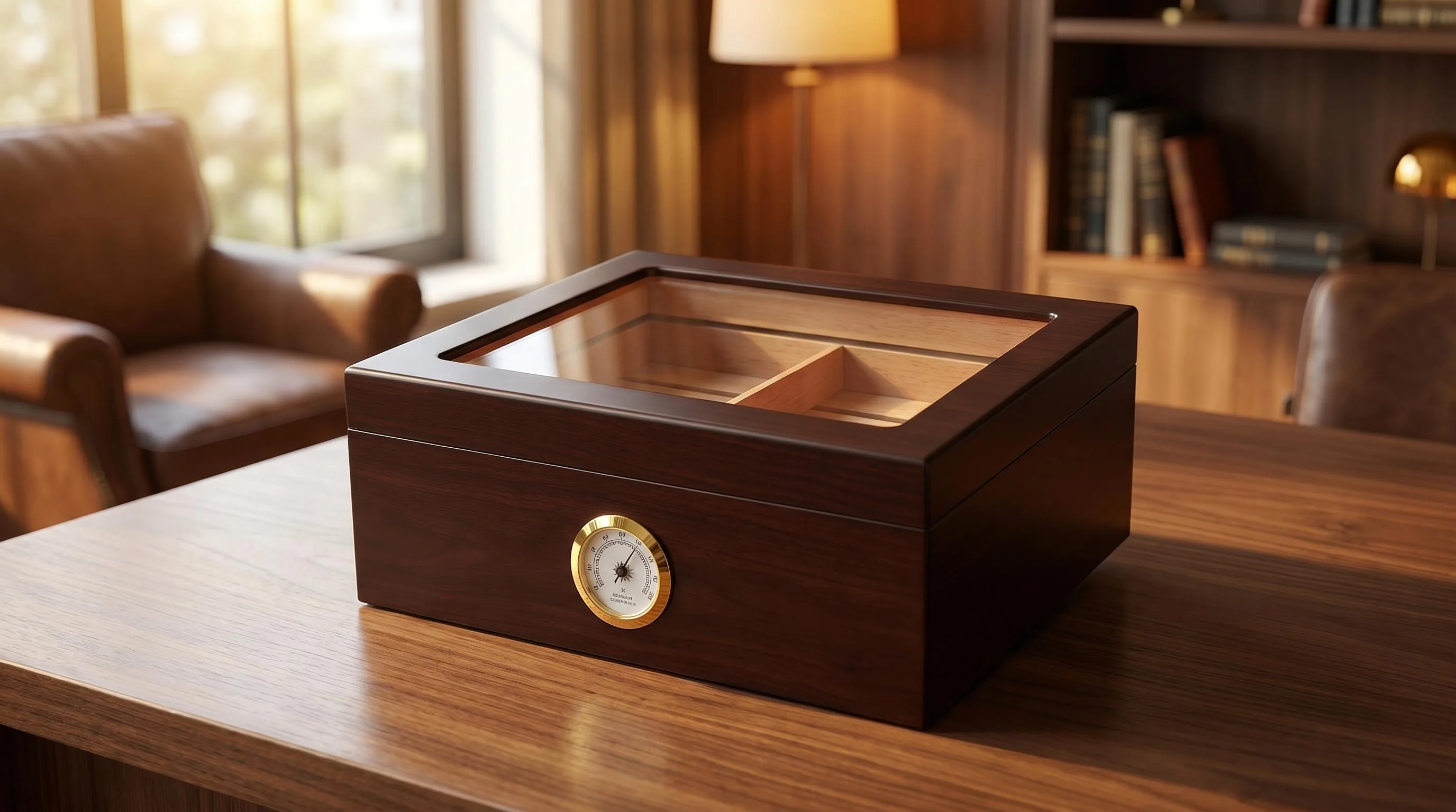 Kendal Cigar Desktop Humidor: Straightforward desktop humidor design