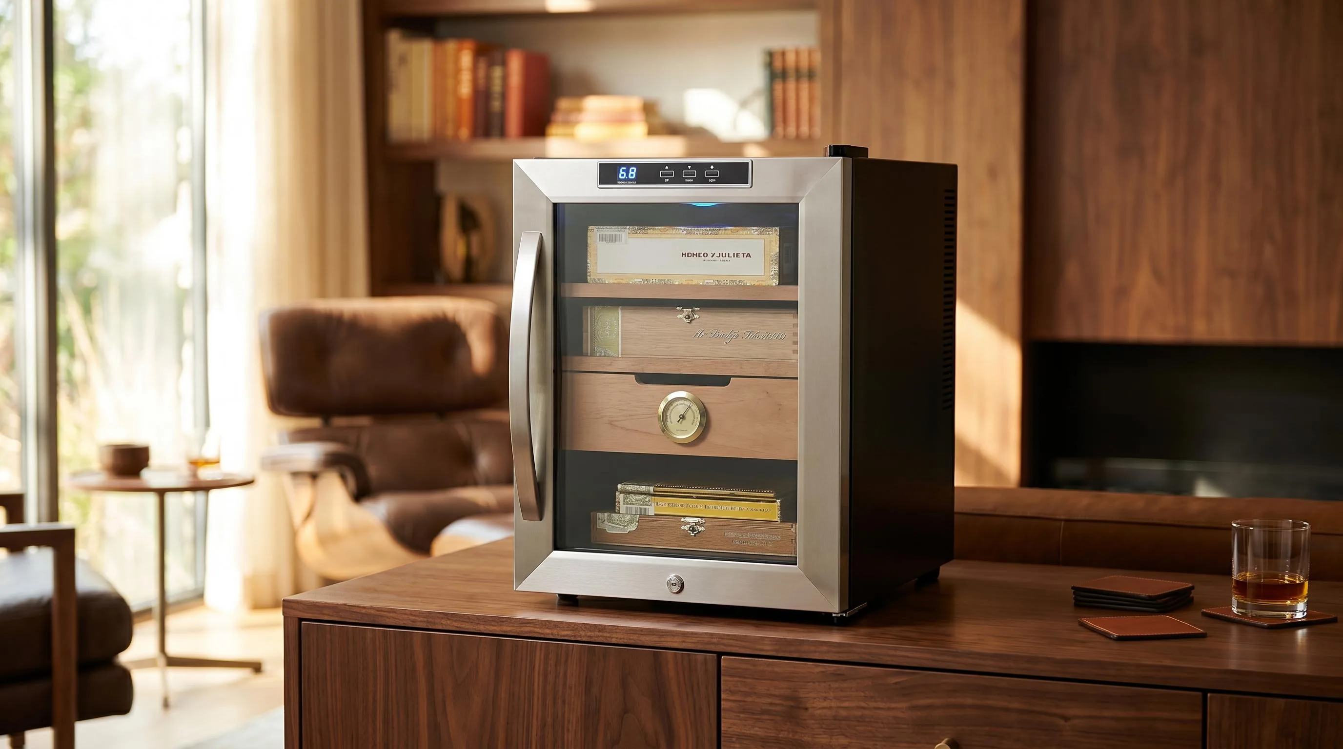 Whynter CHC-120Sa Cigar Humidor — Electric Storage: 1.2 cu ft capacity