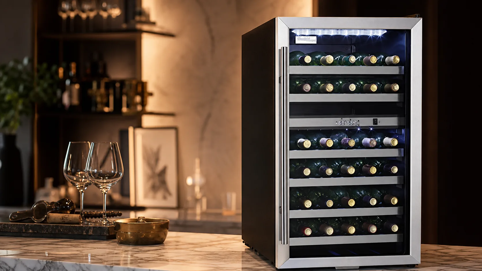 Danby DWC114BLSDD 38-Bottle — Best Overall: 38-bottle dual-zone with 18-month in-home warranty