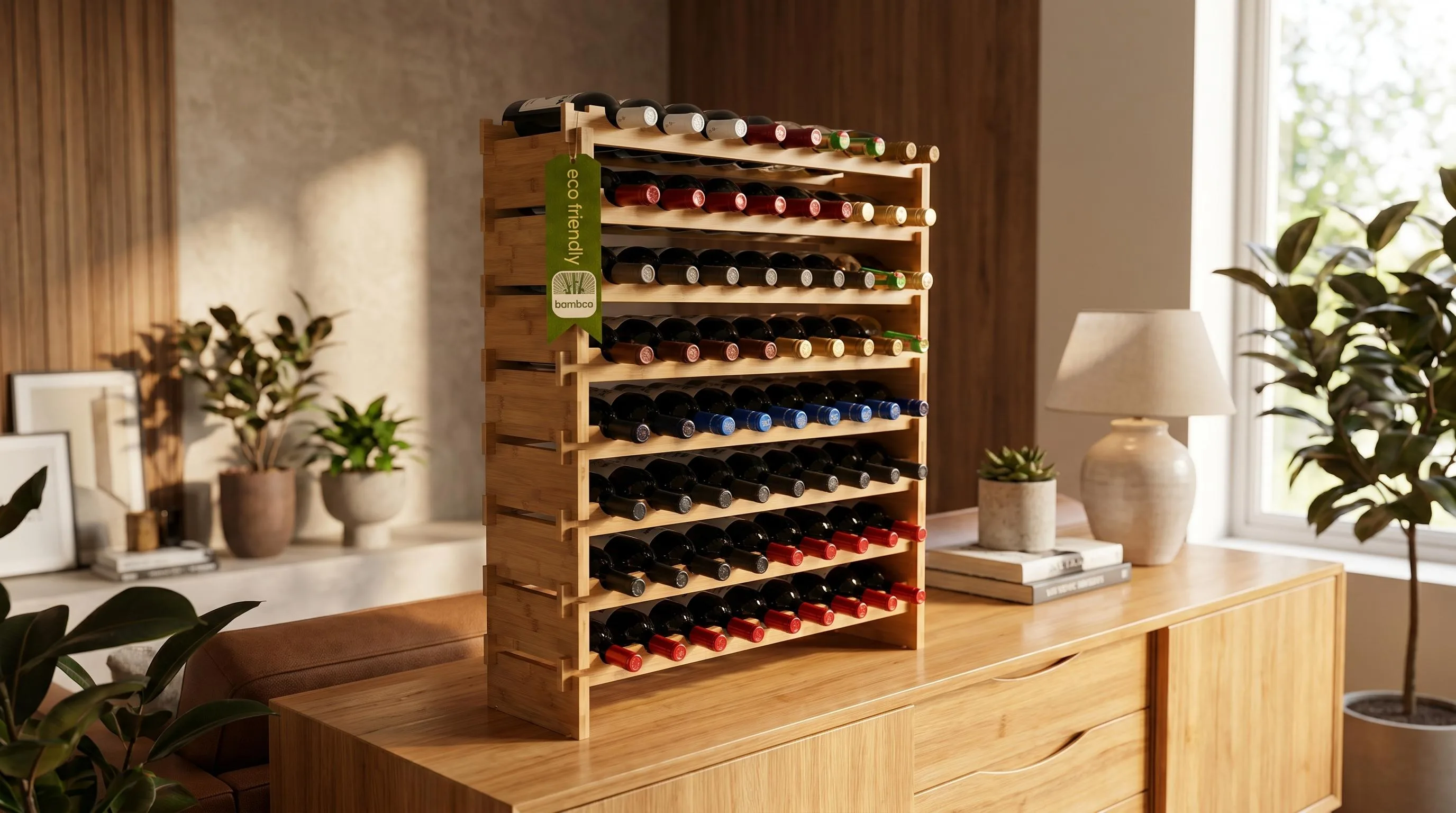 Top 10 The Best Floor Wine Rack Must-Haves in 2026 13 DECOMIL 72-Bottle Wine Cooler — Large Bamboo Storage: 72-bottle solid bamboo rack