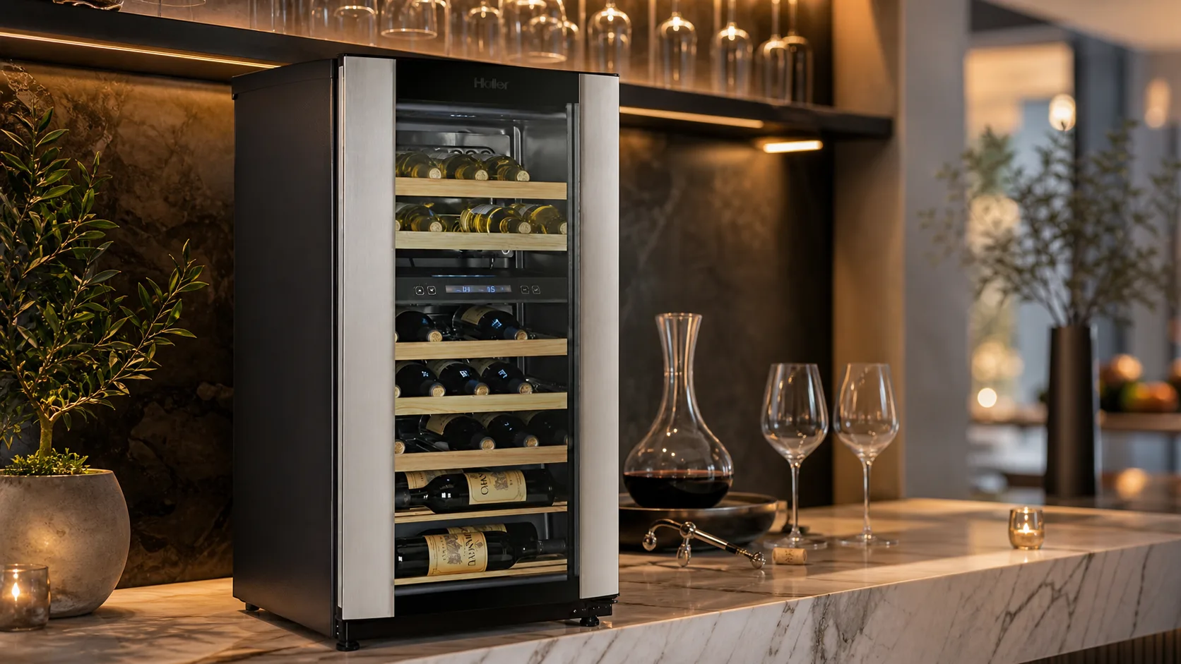 Top 5 Best Haier Wine Cooler For Your Home in 2026 10 Haier HVZ040ABH5S 40-Bottle — Larger Home Cellars: 40-bottle capacity in black finish