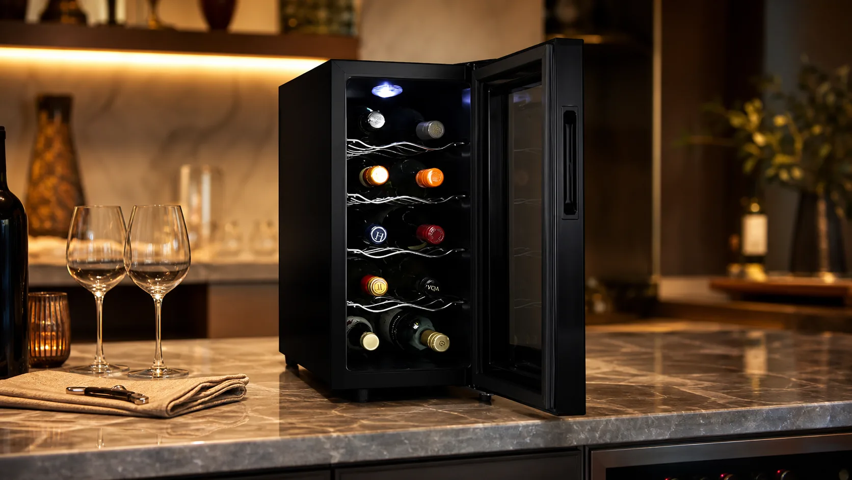 Koolatron 10-Bottle Wine Cooler — Ten-Bottle Collections: 1 cu. ft.