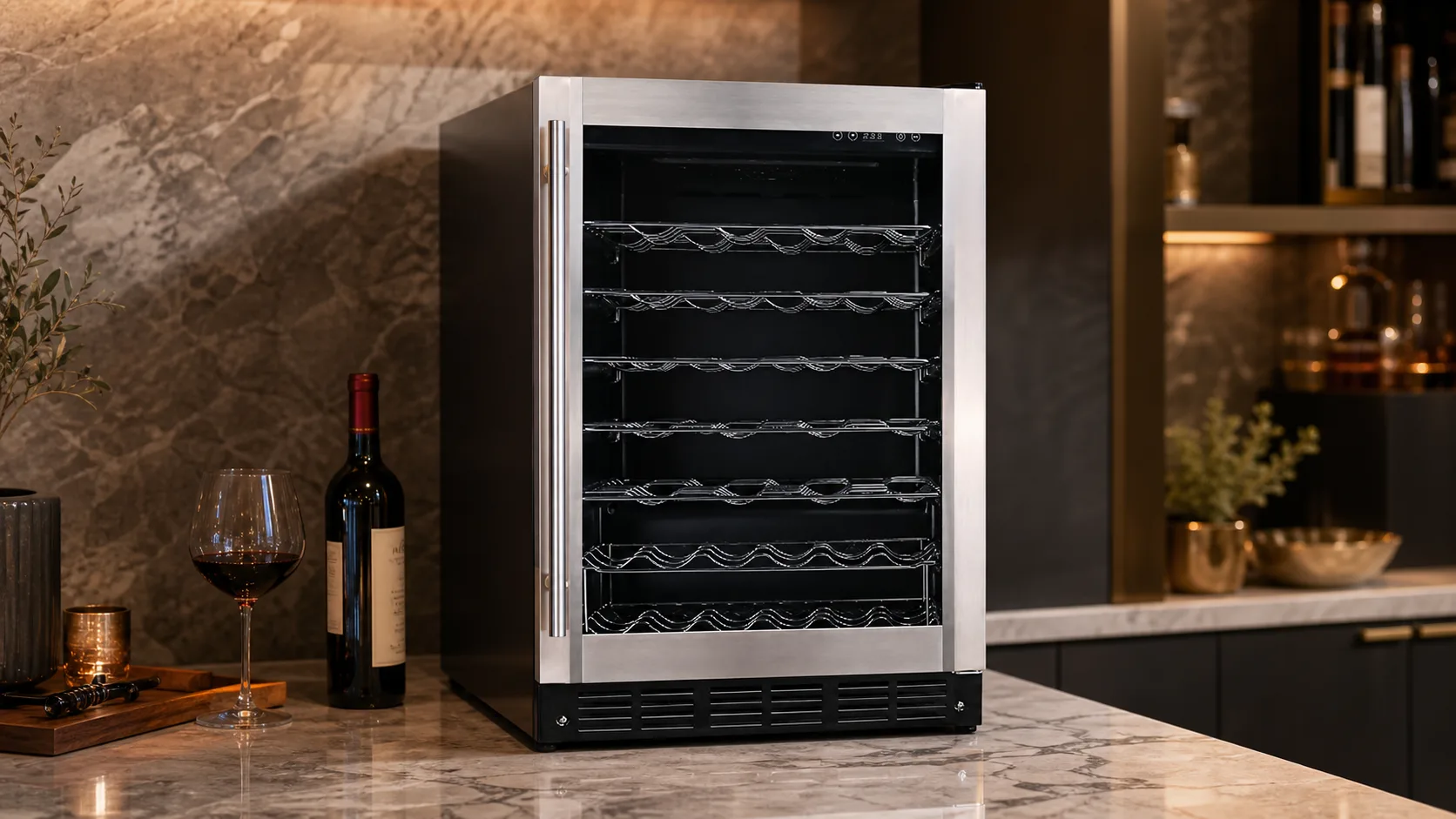Top 3 Magic Chef Wine Cooler 2026 – Best Answer for You 6 Magic HMWC50ST 50-Bottle — Larger Wine Collections: 50-bottle capacity in a 23.4-inch stainless steel cabinet