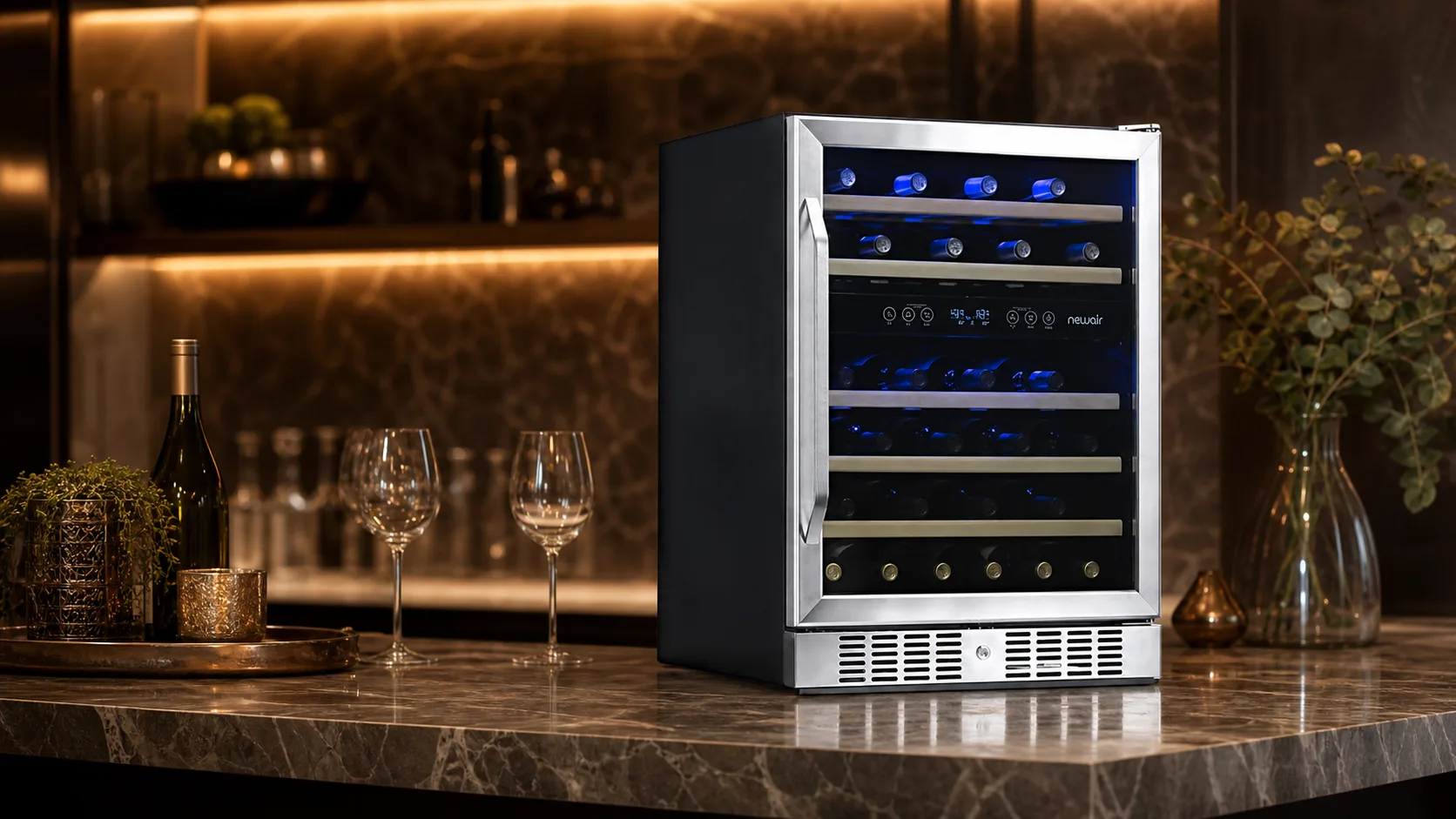 5 Best Newair Wine Cooler For Your Home In 2026 9 NewAir AWR-460DB 46-Bottle — Mixed Varietals: 46-bottle dual-zone cellar