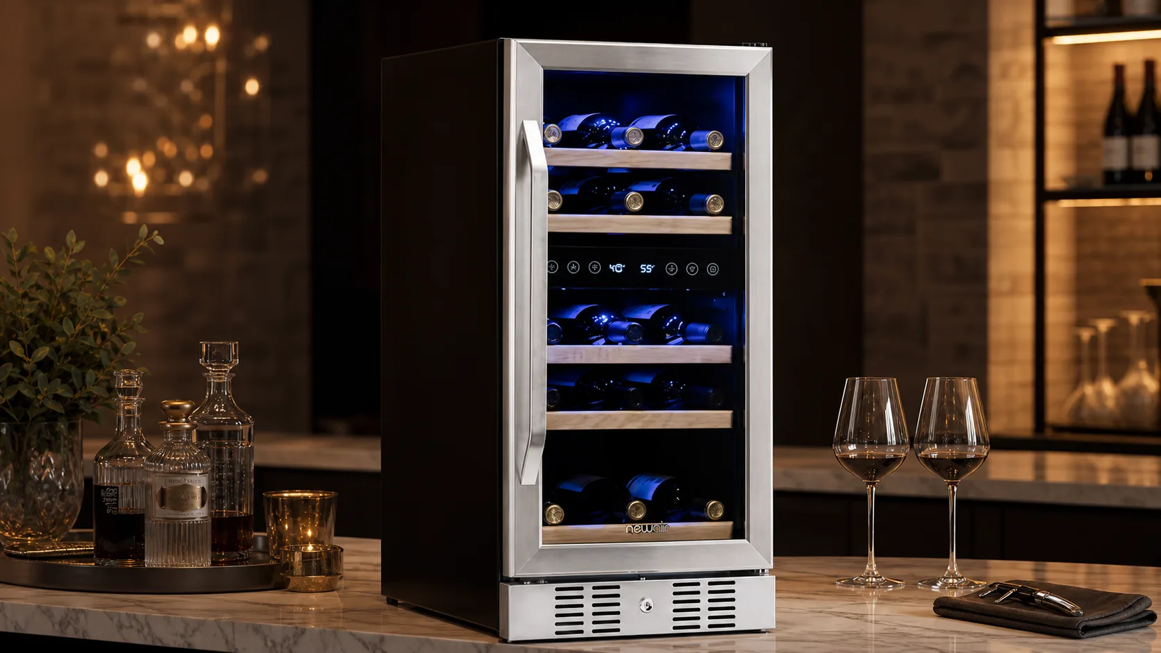 5 Best Newair Wine Cooler For Your Home In 2026 10 NewAir AWR-290DB 29-Bottle — Slim Spaces: 29-bottle dual-zone cooler