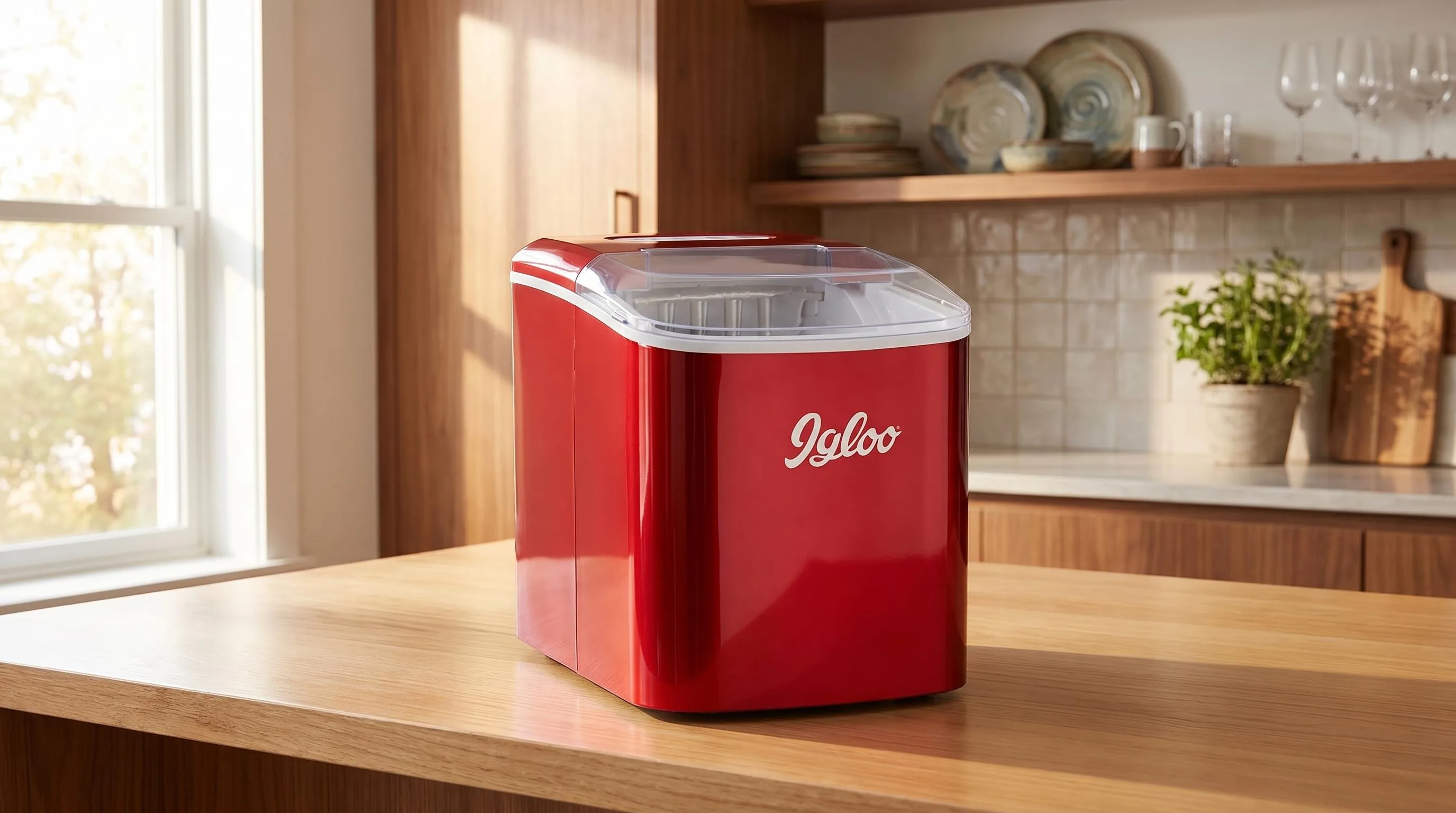 Top 10 The Best Portable Ice Maker in 2026 of All Time 19 Igloo ICEB26RR: Eye-catching red finish countertop ice maker with portable carry handle