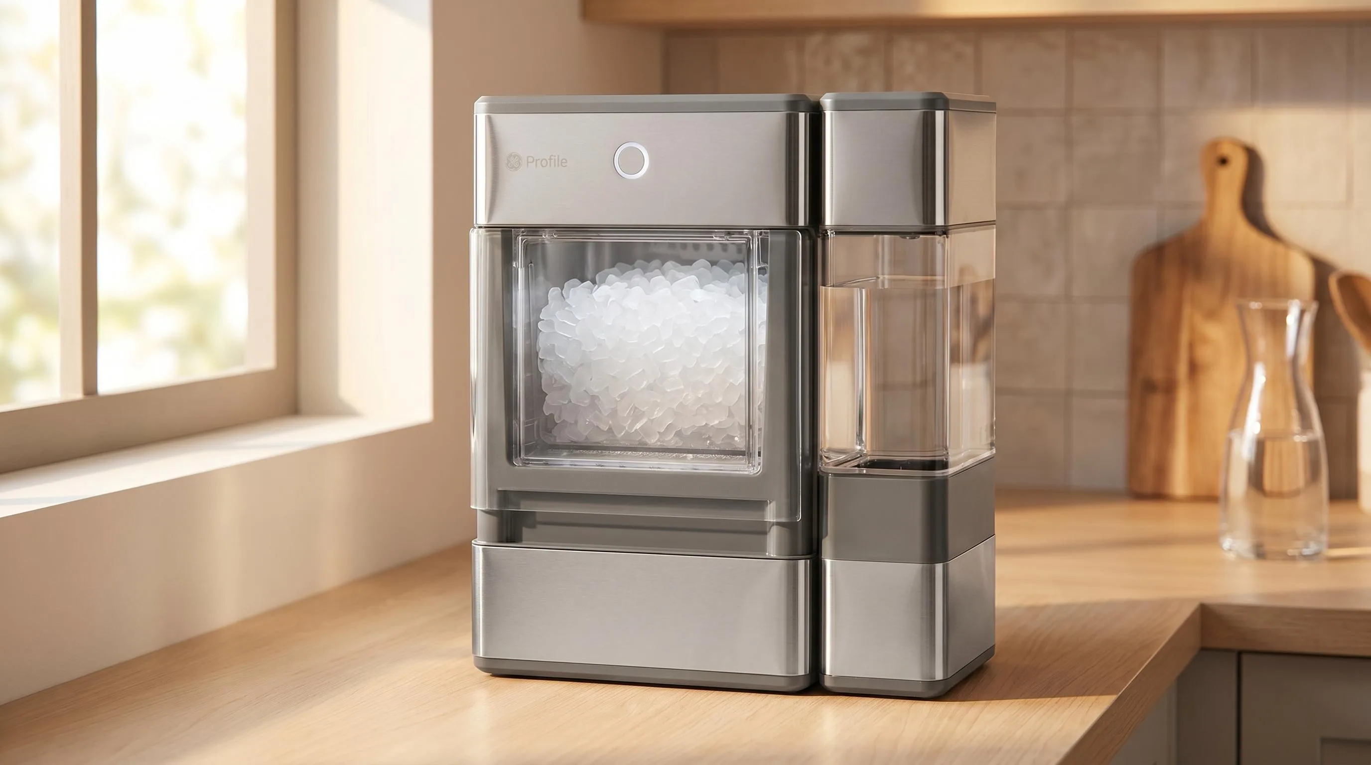 Top 10 The Best Portable Ice Maker in 2026 of All Time 14 GE Profile Opal — Nugget Ice Fans: side tank