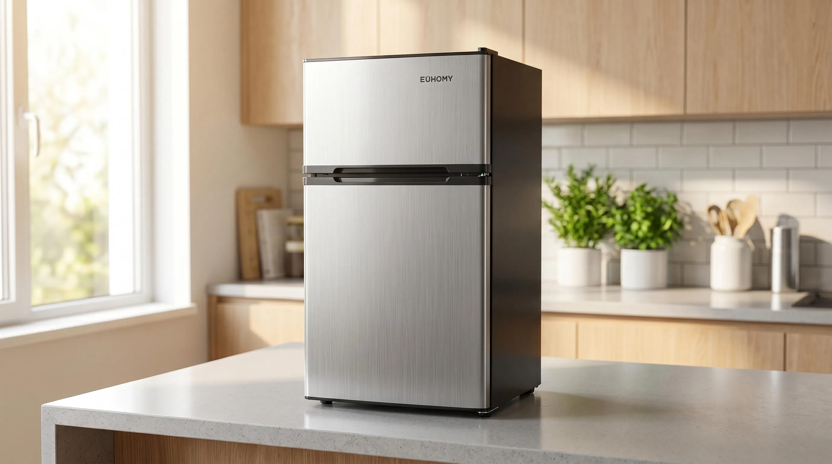 Euhomy Mini Fridge with Freezer — Best Overall: 3.2 Cu.Ft