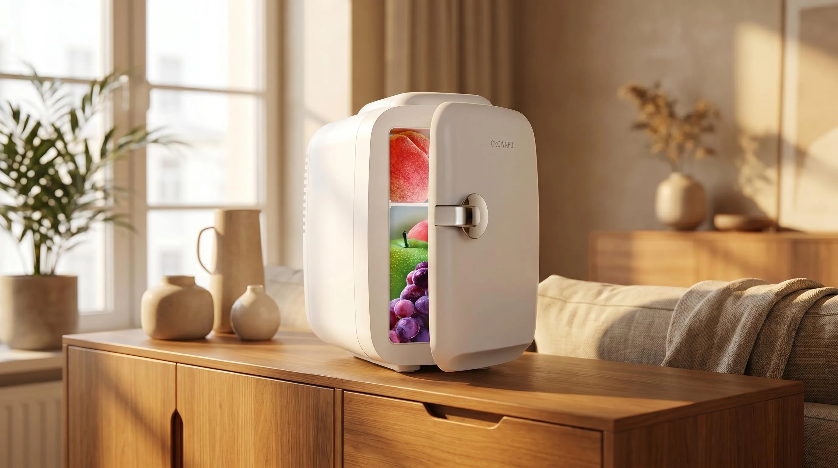 CROWNFUL Mini Fridge: Compact mini fridge design