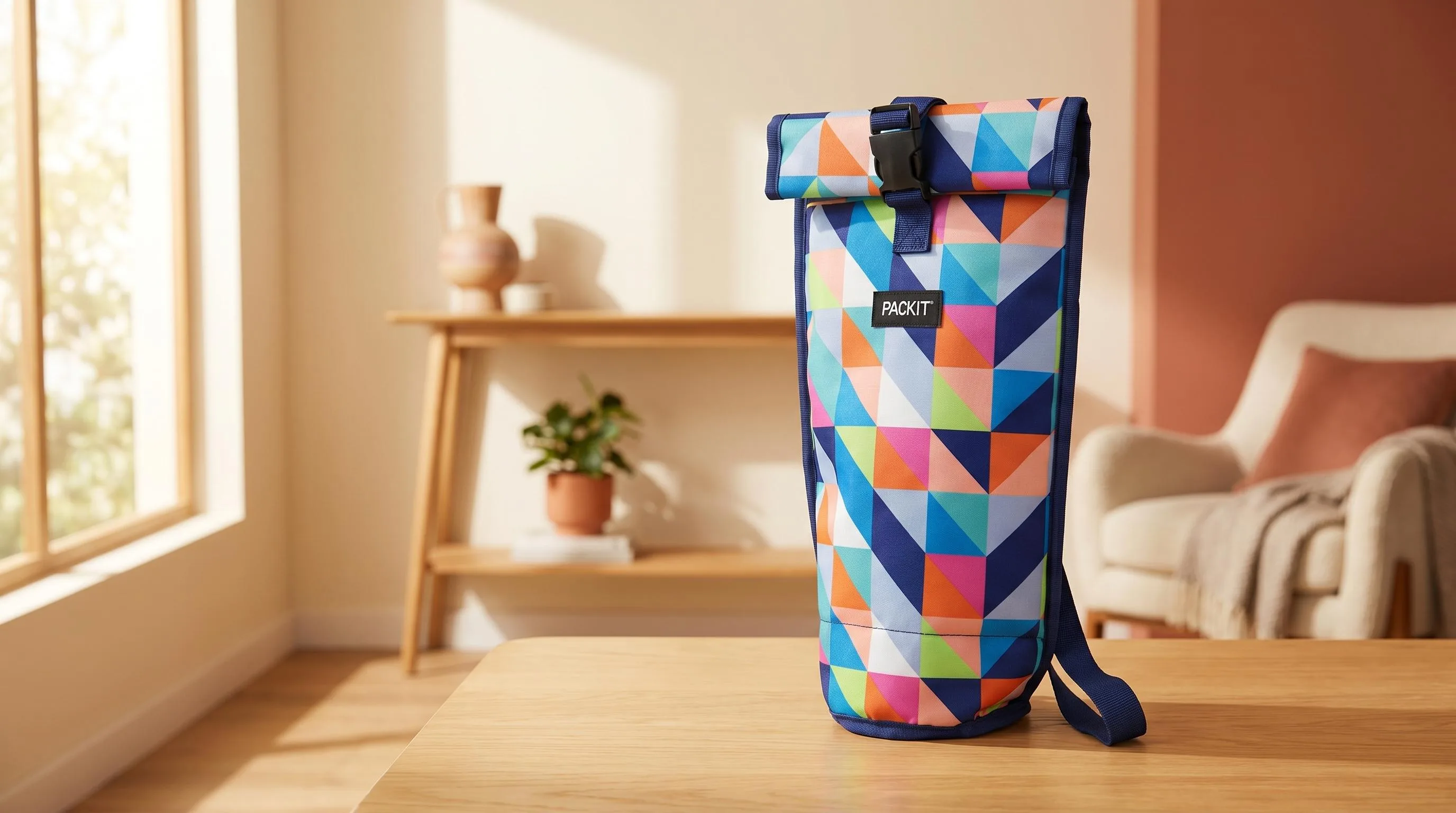 PackIt Freezable Wine Bag: Freezable gel-lined bag keeps a single bottle cold without ice