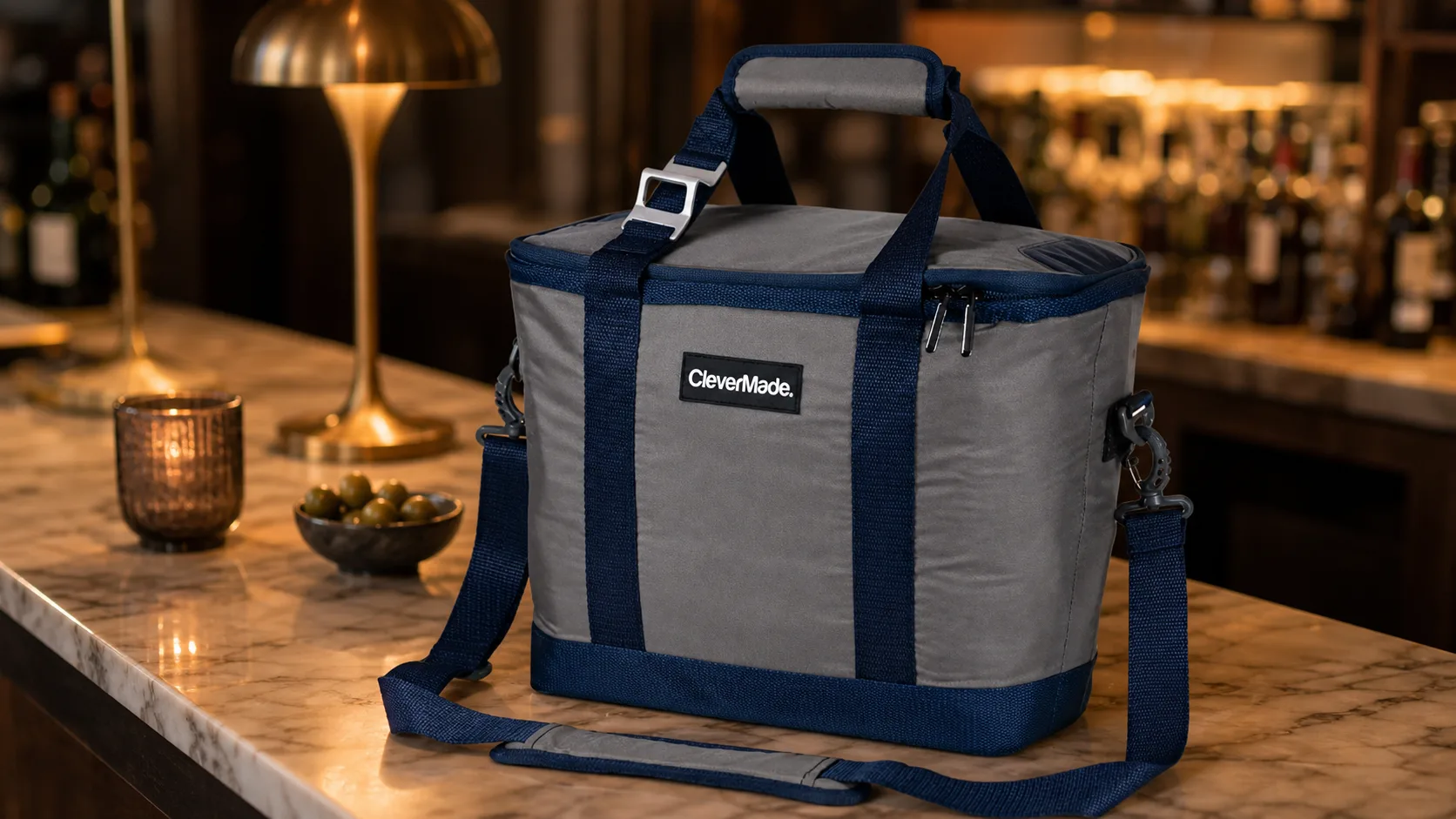CleverMade SnapBasket 30 Can Soft-Sided Collapsible Cooler: — Collapsible Storage: 20 liter insulated tote