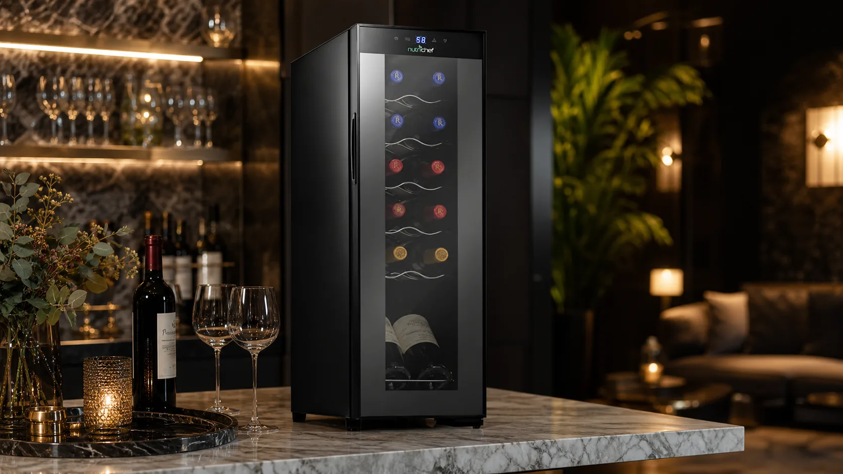 The Best Small Wine Cooler of All Time 2026 11 Nutrichef PKCWC120 12-Bottle — Best Overall: 12-bottle capacity