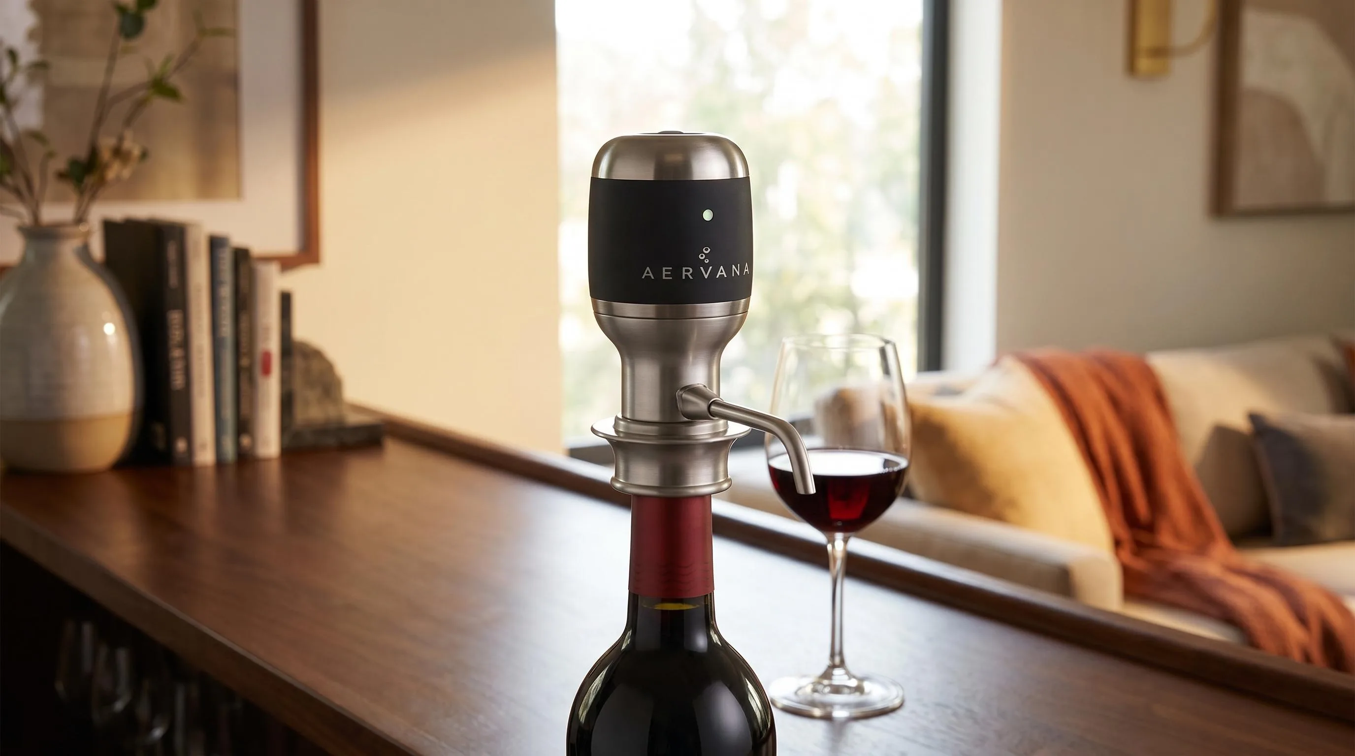 Aervana Original: Electric Wine Aerator and Pourer / Dispenser — Electric Dispensing: electric aerator and pourer