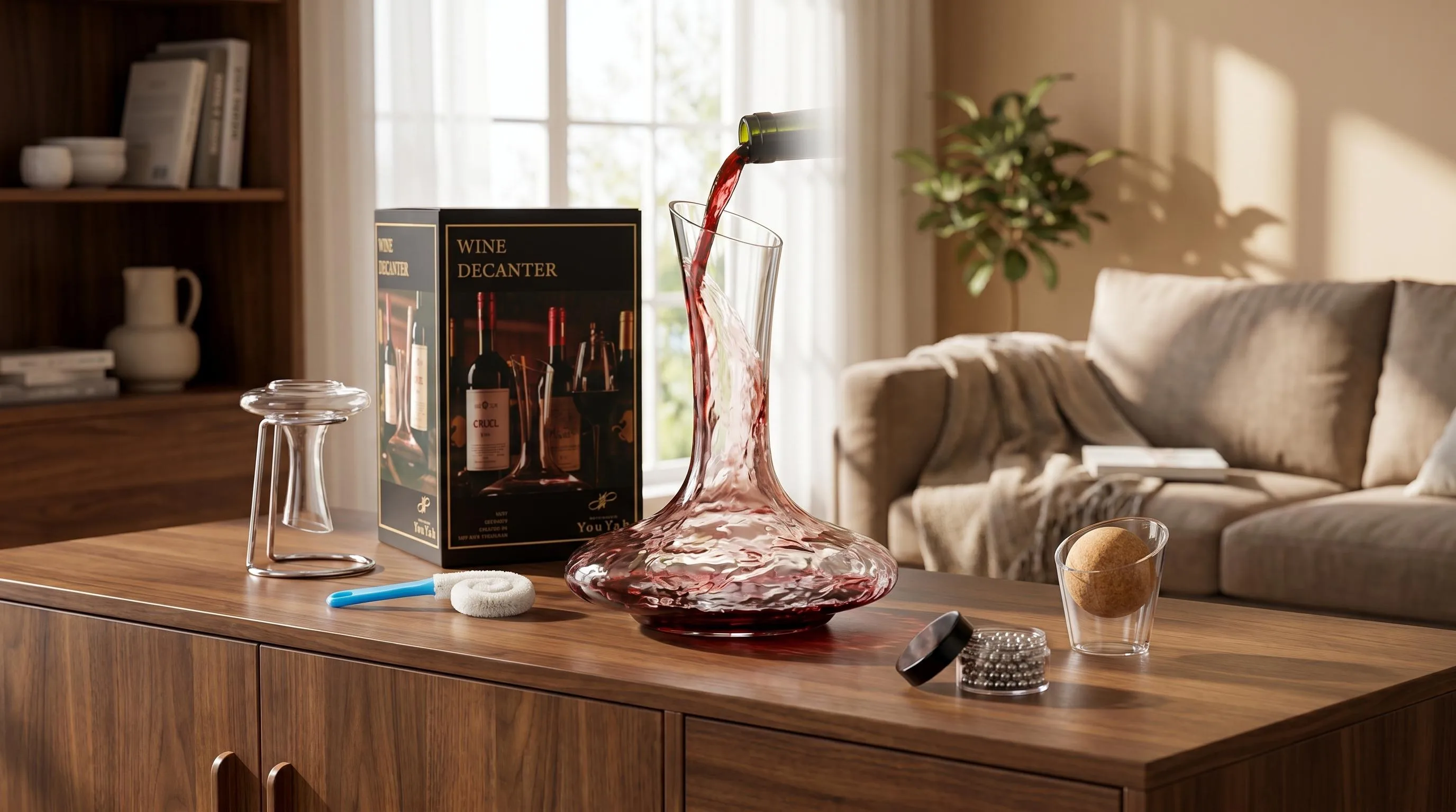12 Best Wine Decanter Products You Need to Try 23 YouYah Wine Decanter Set with Drying Stand,Stopper,Brush and: Drying stand, stopper, and brush included