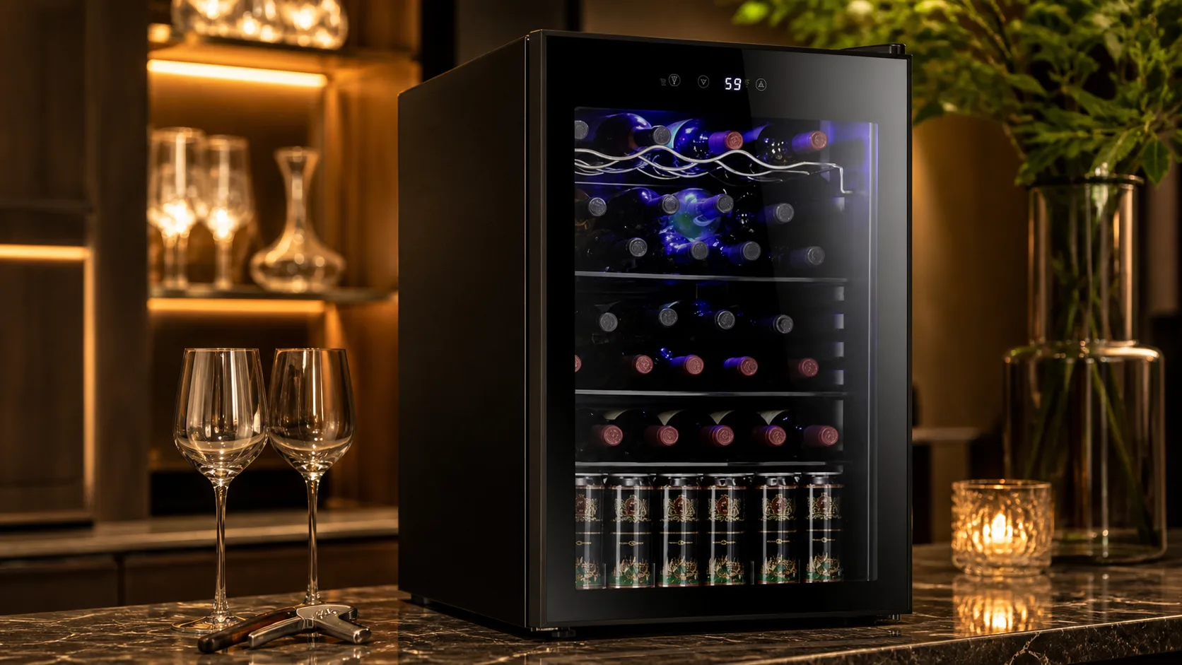 Top 7 Best Wine Fridge Cabinet To Buy Online 9 Antarctic 36-Bottle Wine Cooler — Larger Bottle Storage: 36-bottle capacity
