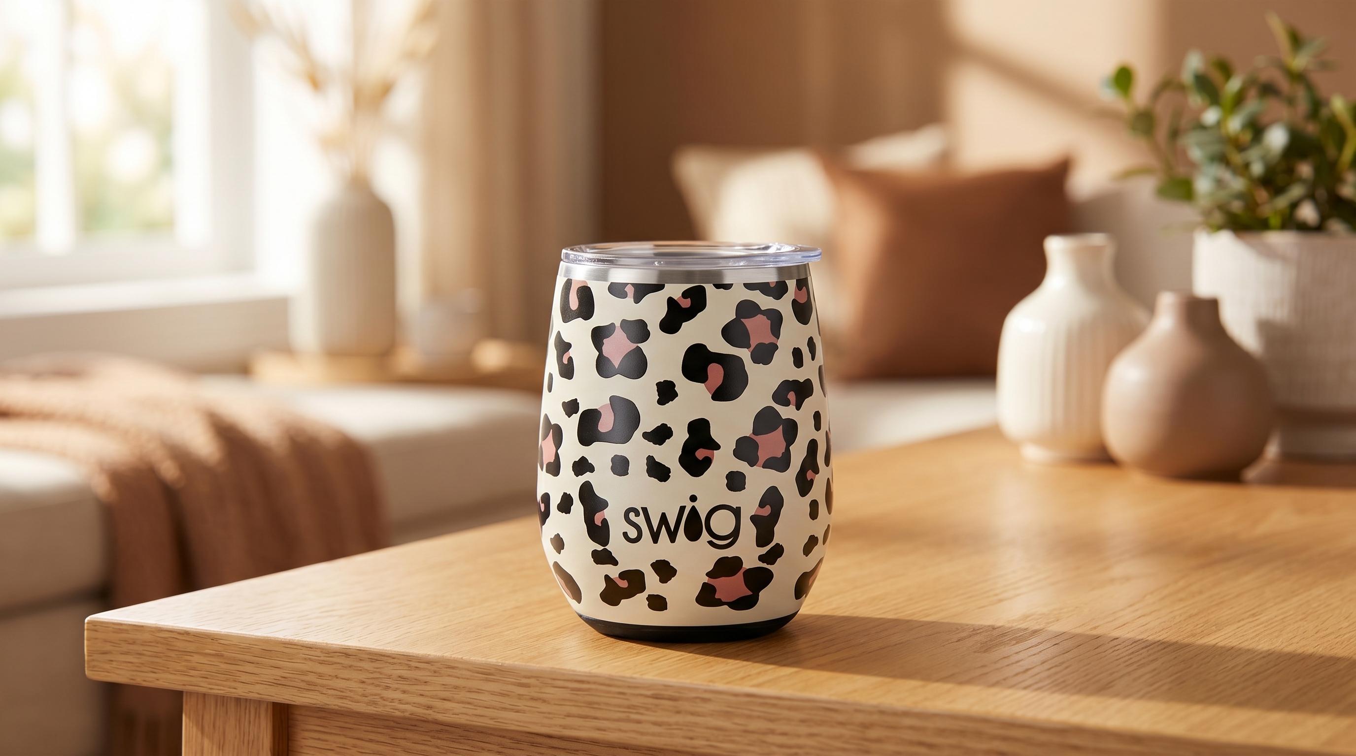 Swig Life 14oz Insulated Wine Tumbler with Lid: 14oz insulated build with a secure lid to prevent spills