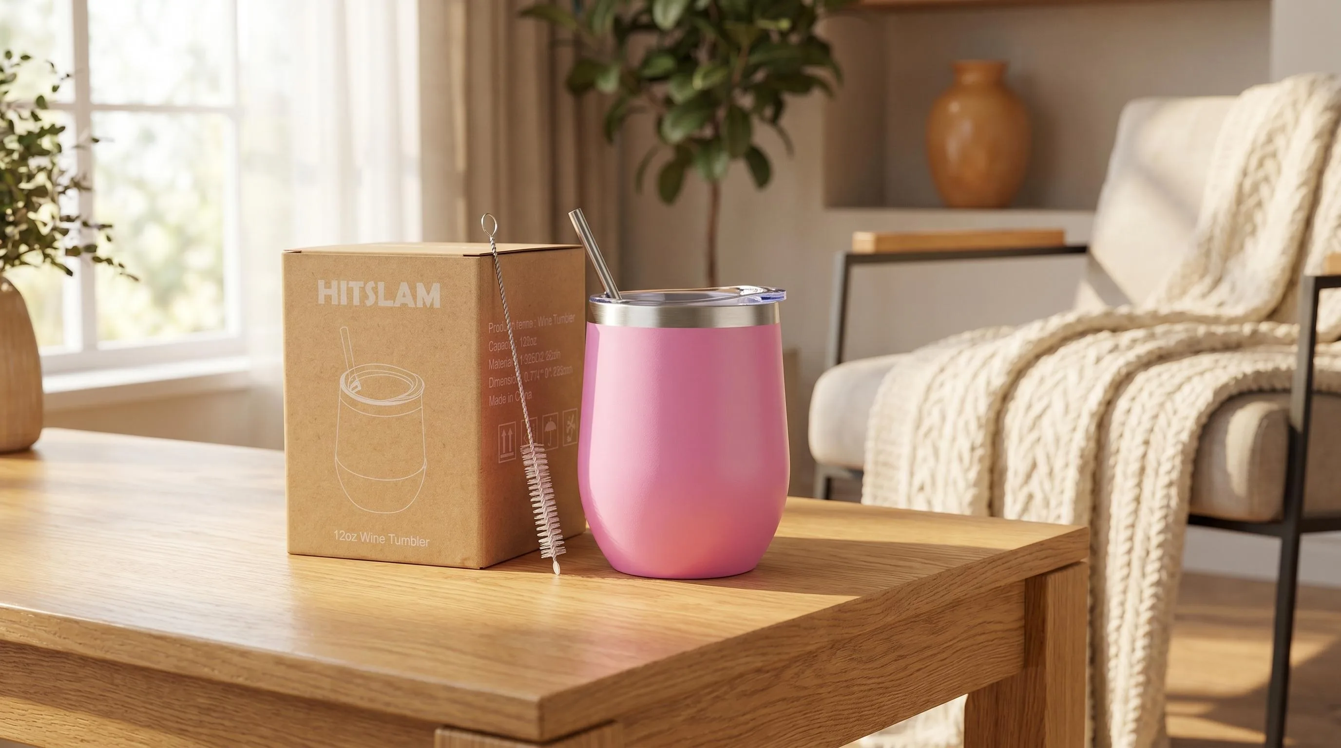 10 Best Wine Tumbler Recommended By An Expert 16 HITSLAM Wine Tumbler Cup Coffee Mug: 12oz Travel Insulated — Lid And Straw: 12 oz vacuum double wall