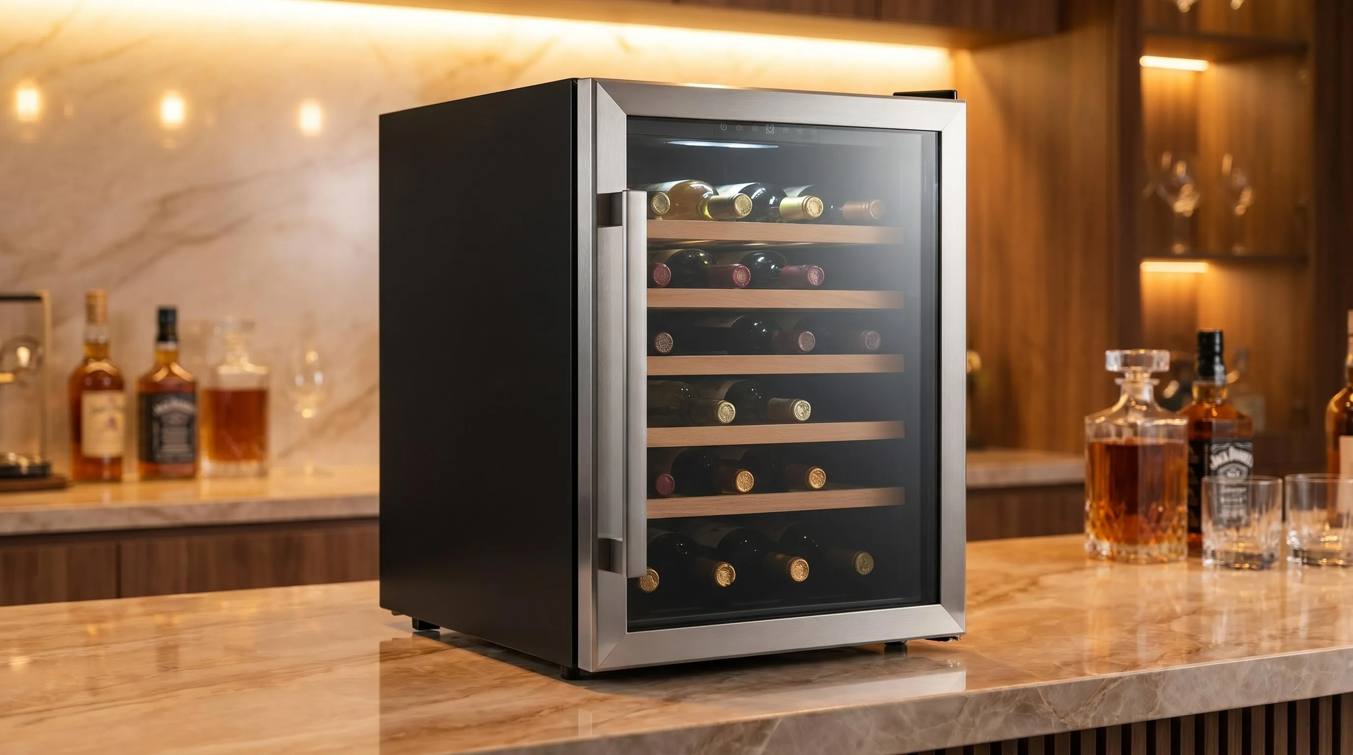 Haier HVTEC06ABS Wine Cooler Review 2026 2 Close-up of the Haier HVTEC06ABS build quality, materials and finish during our review