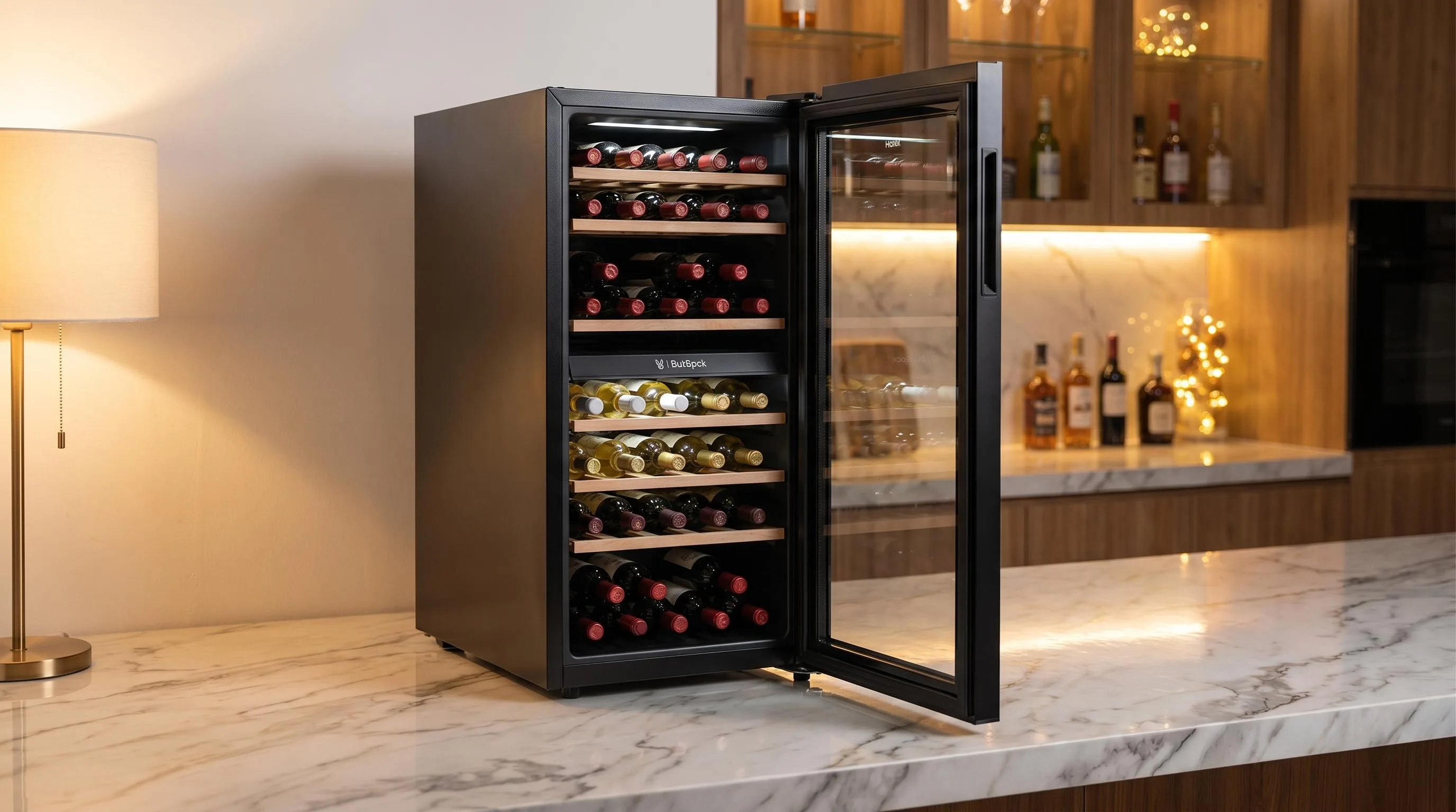 Top 10 Reasons the Haier HVTM08ABS Wine Cooler Is the Perfect Compact Wine Storage Upgrade 2026 2 Close-up of the Haier HVTM08ABS Wine Cooler build quality, materials and finish during our review