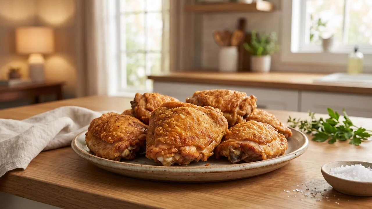 how long to fry chicken thighs