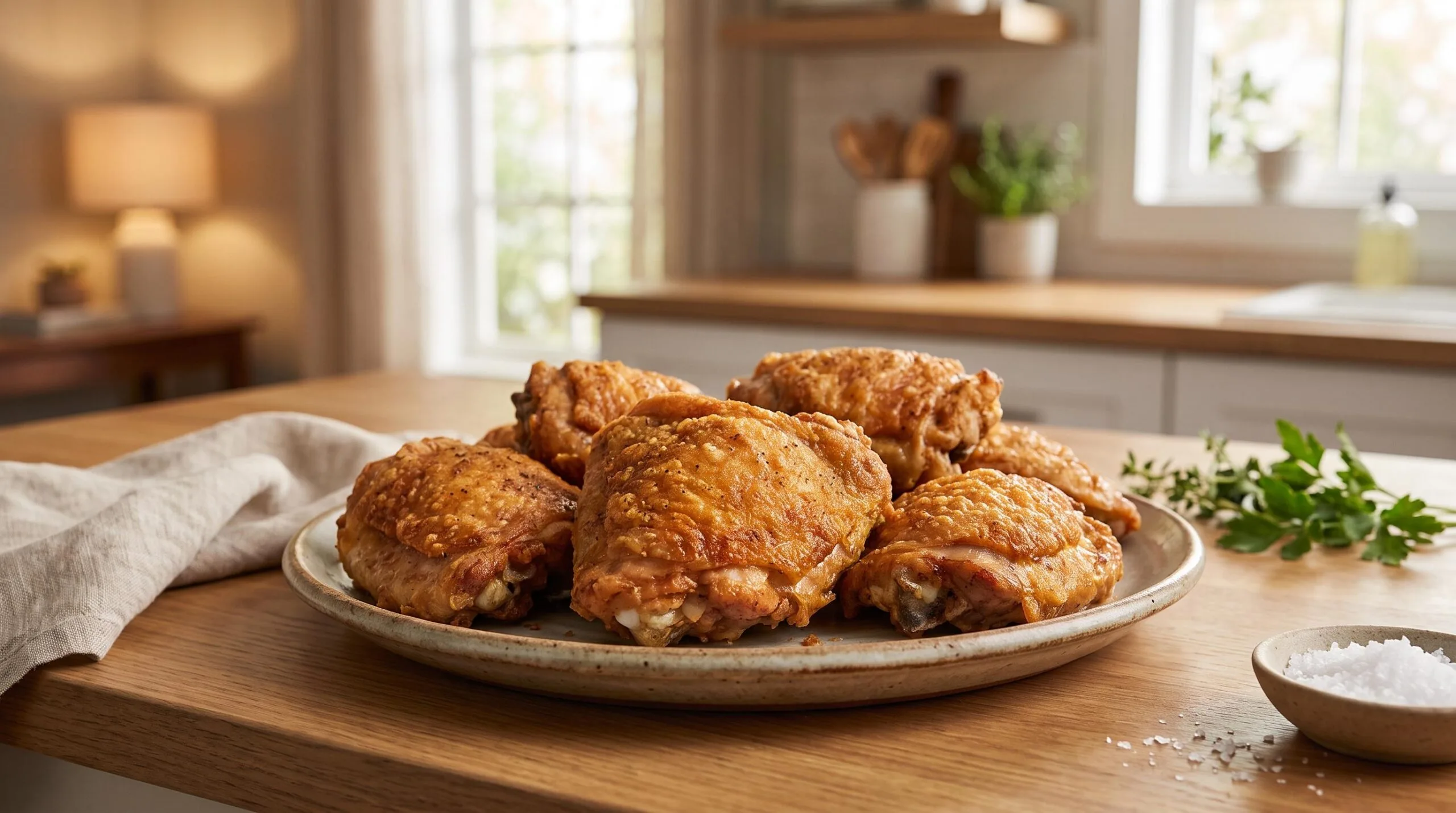 how long to fry chicken thighs