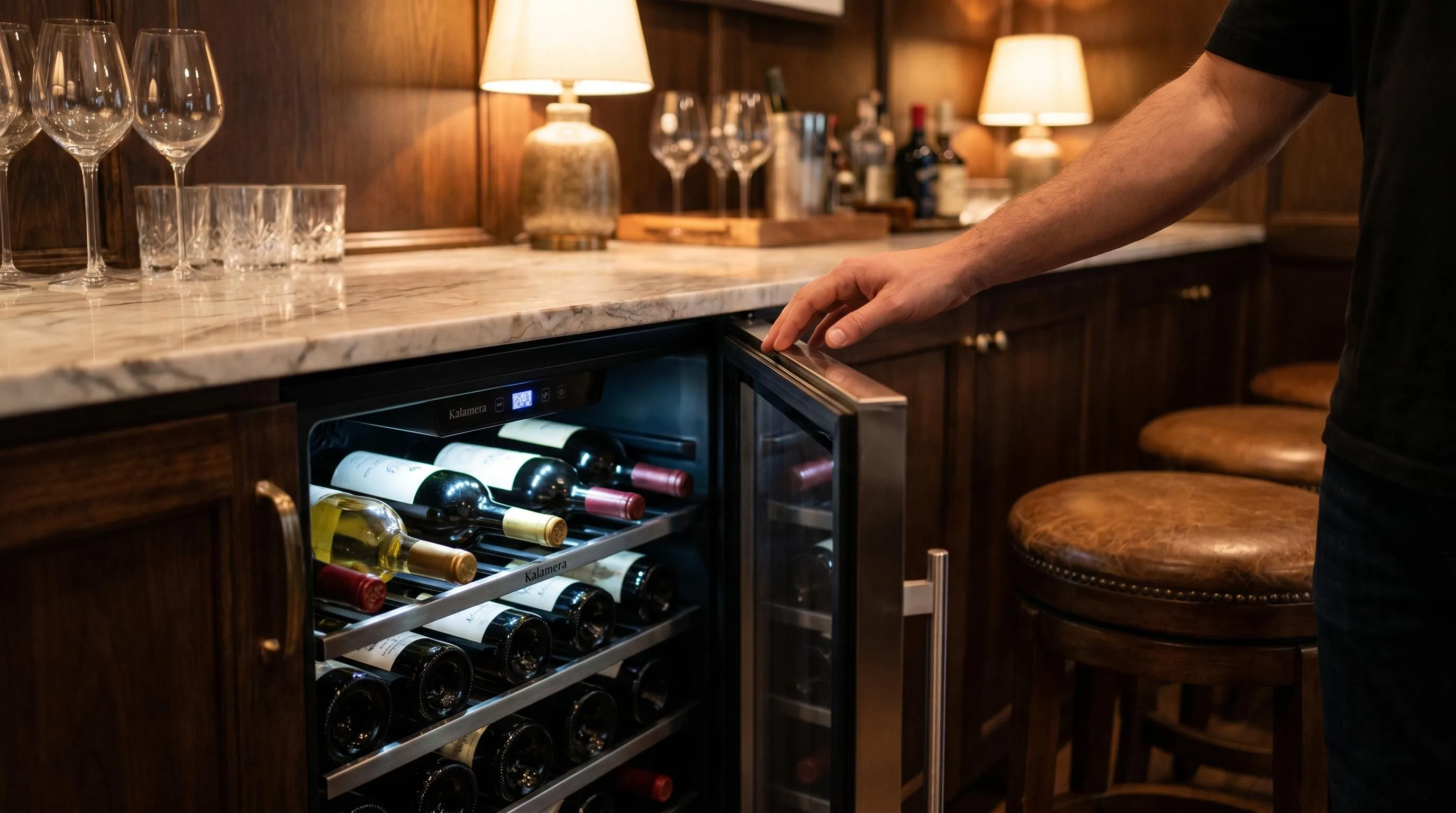 The Kalamera KRC-70ASS shown in everyday use at home, as tested by FlightWineBar