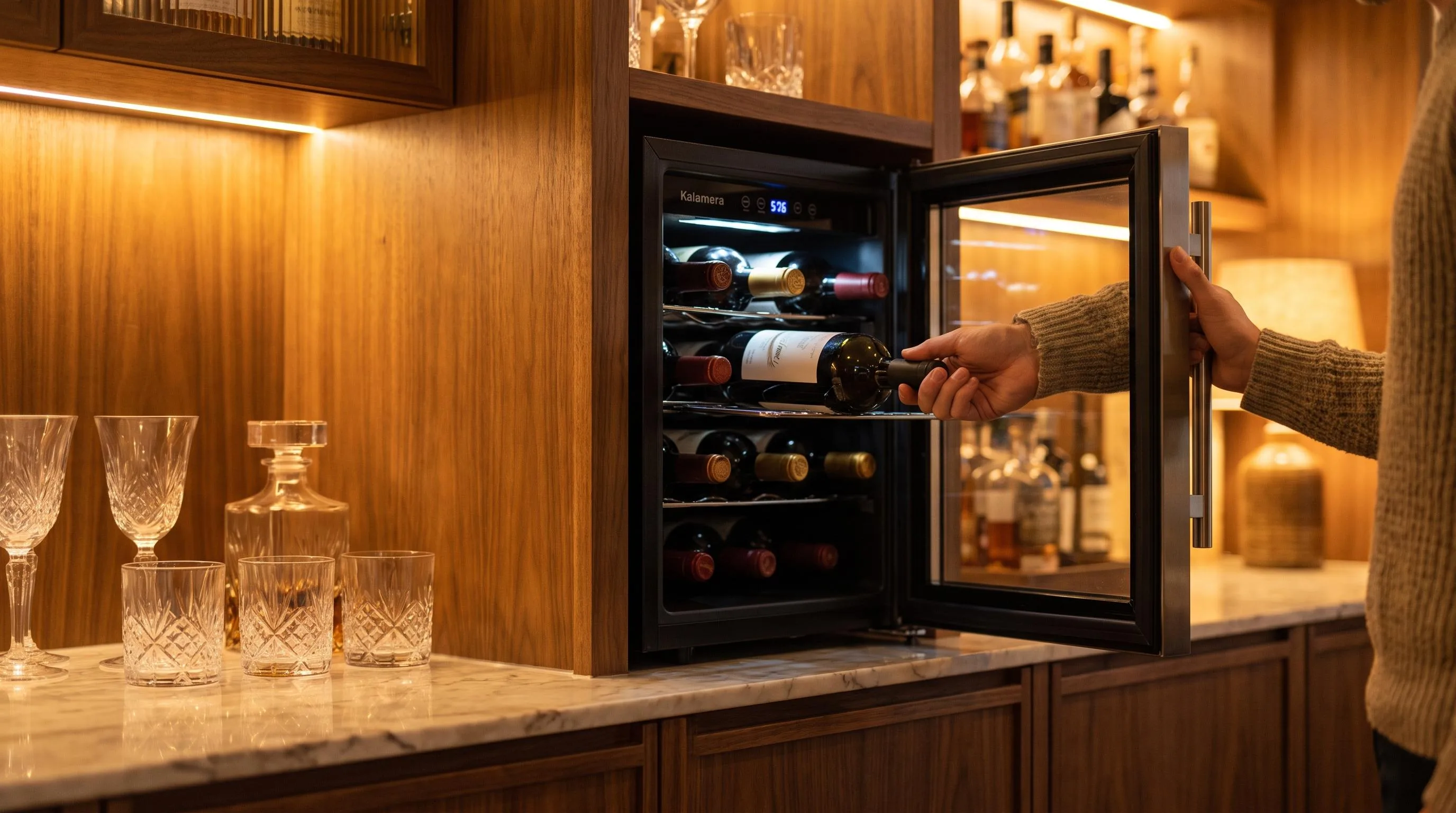 The Kalamera shown in everyday use at home, as tested by FlightWineBar