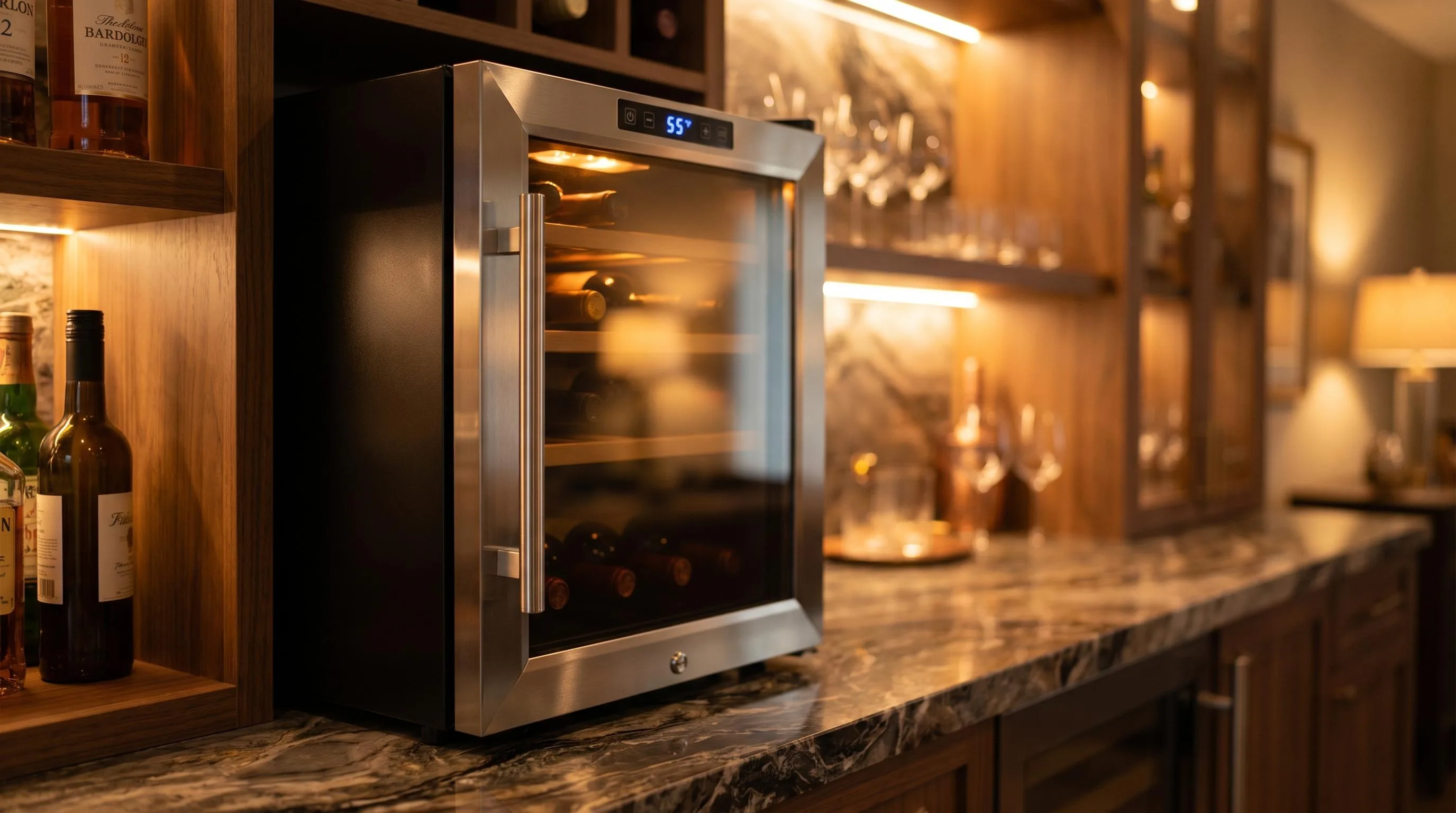 Close-up of the Koolatron KWT10BN build quality, materials and finish during our review