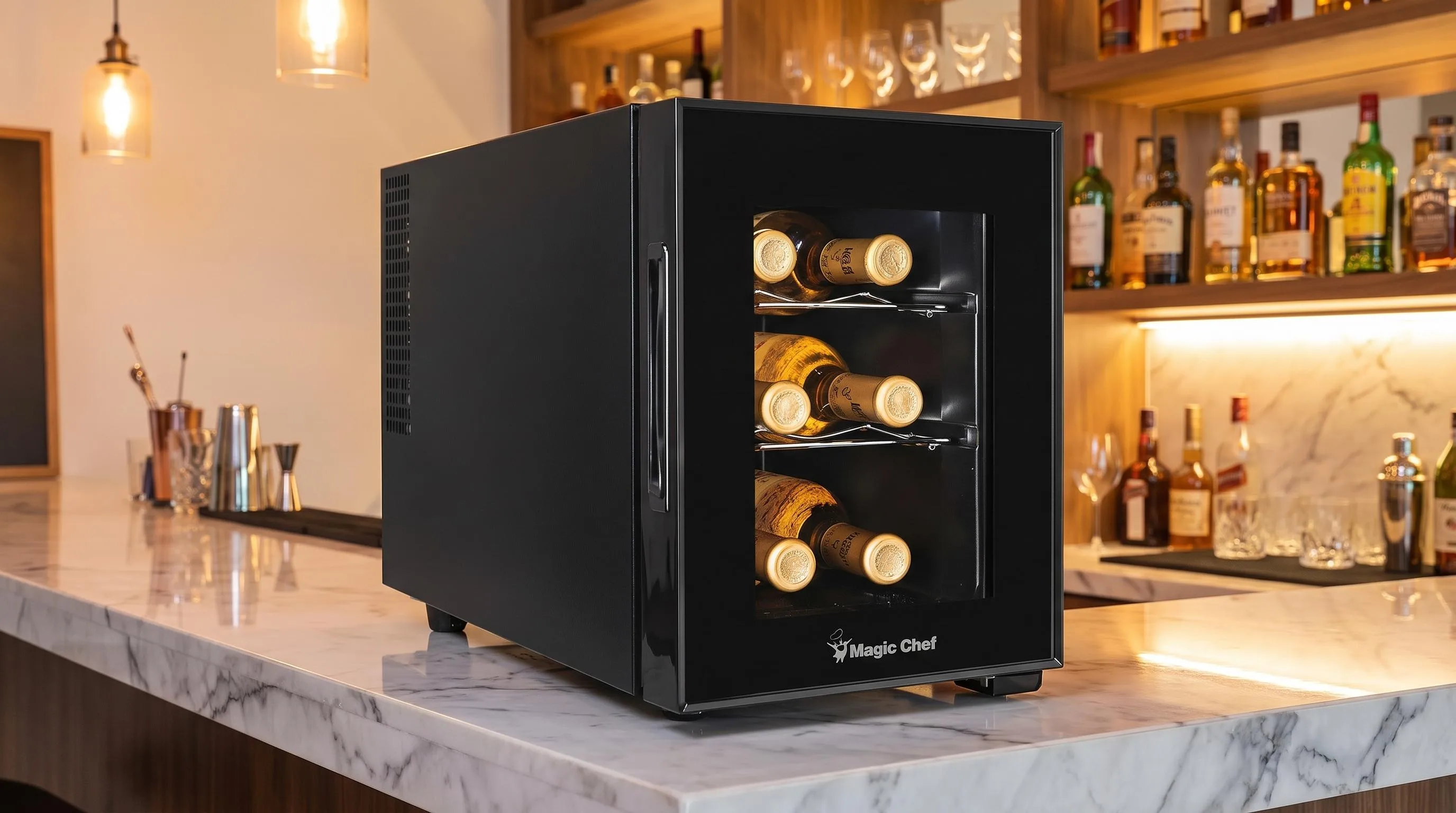 Magic Chef HMWC50ST Wine Cooler Review 2026 2 Close-up of the Magic Chef HMWC50ST build quality, materials and finish during our review