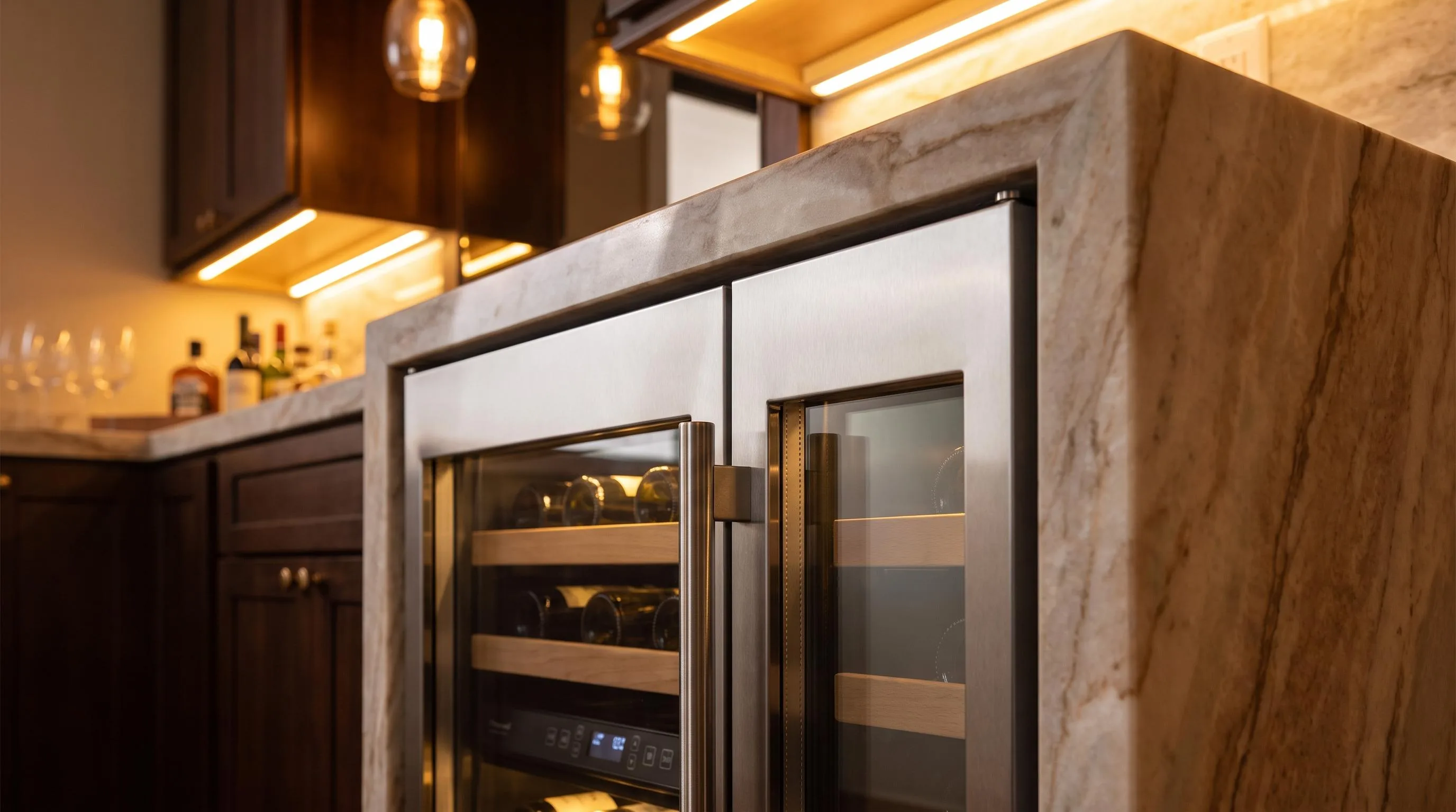 Marvel ML24WSG3LB Wine Cooler Review 2026 2 Close-up of the Marvel ML24WSG3LB build quality, materials and finish during our review