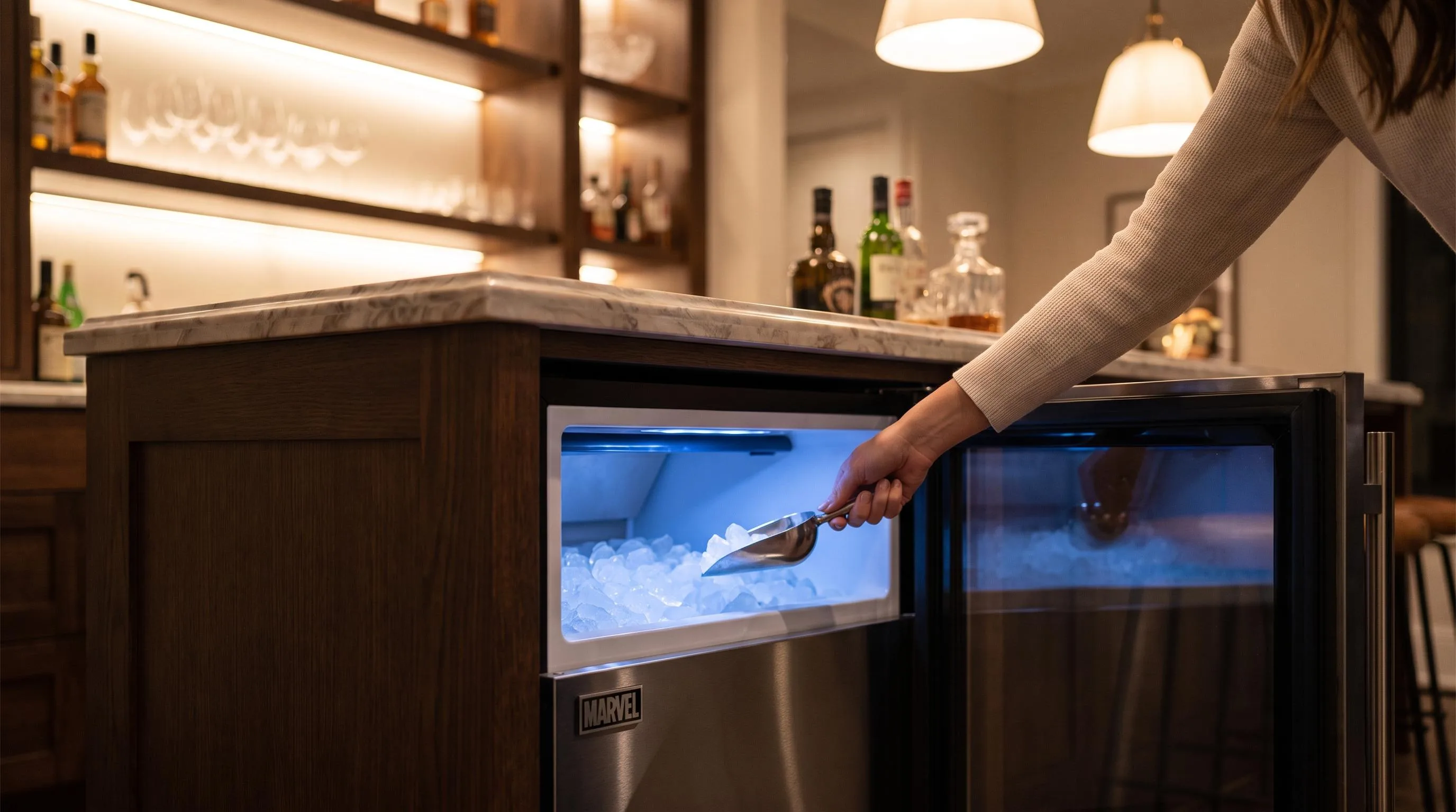 The Marvel MP15WSG4LS shown in everyday use at home, as tested by FlightWineBar