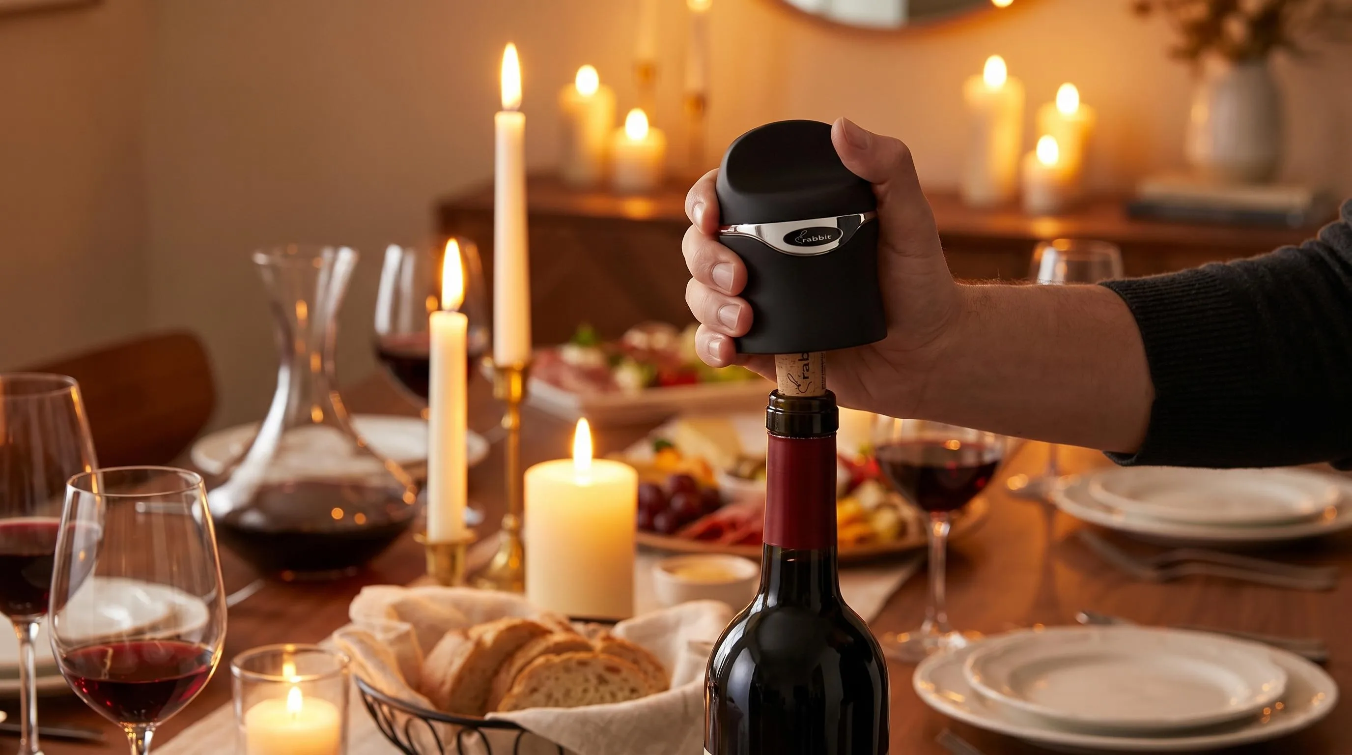 The Rabbit W6600 shown in everyday use at home, as tested by FlightWineBar