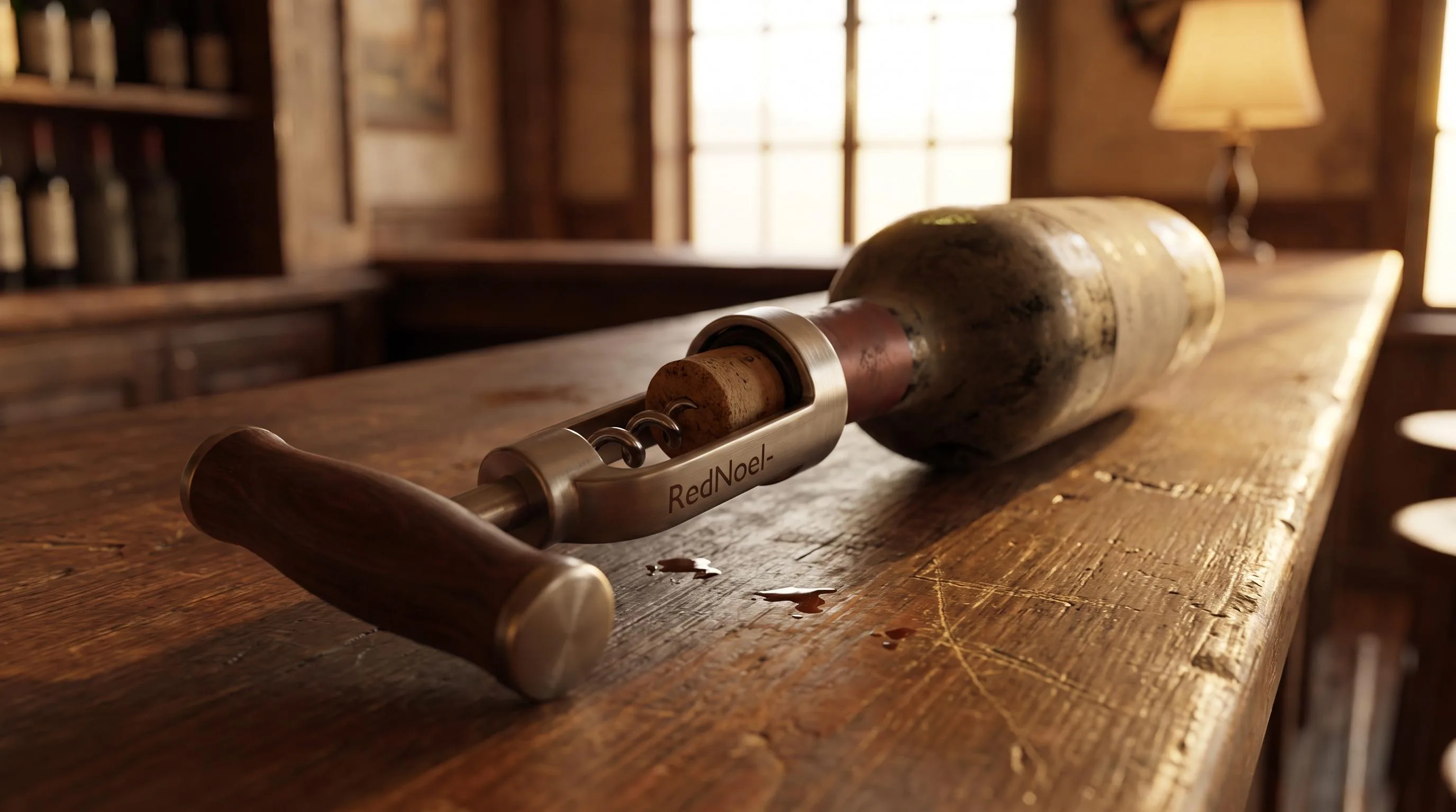 Close-up of the RedNoel Wine Corkscrew build quality, materials and finish during our review