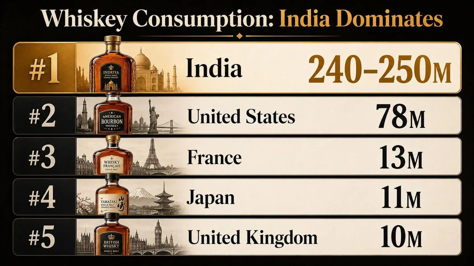 Who Really Drinks the Most Whiskey? — key facts at a glance