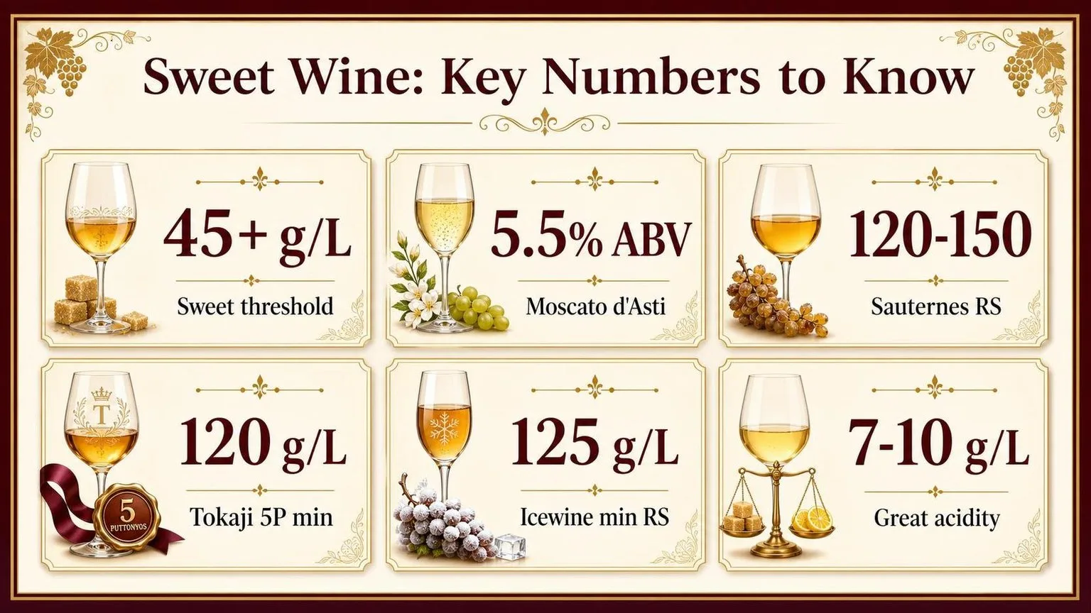 Sweet Wine by the Numbers: RS Benchmarks — key facts at a glance
