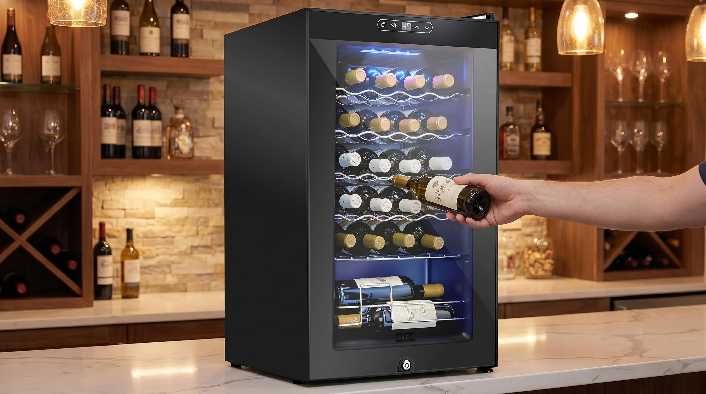 Schmecke Wine Cooler Review 2026 3 The Schmecke shown in everyday use at home, as tested by FlightWineBar