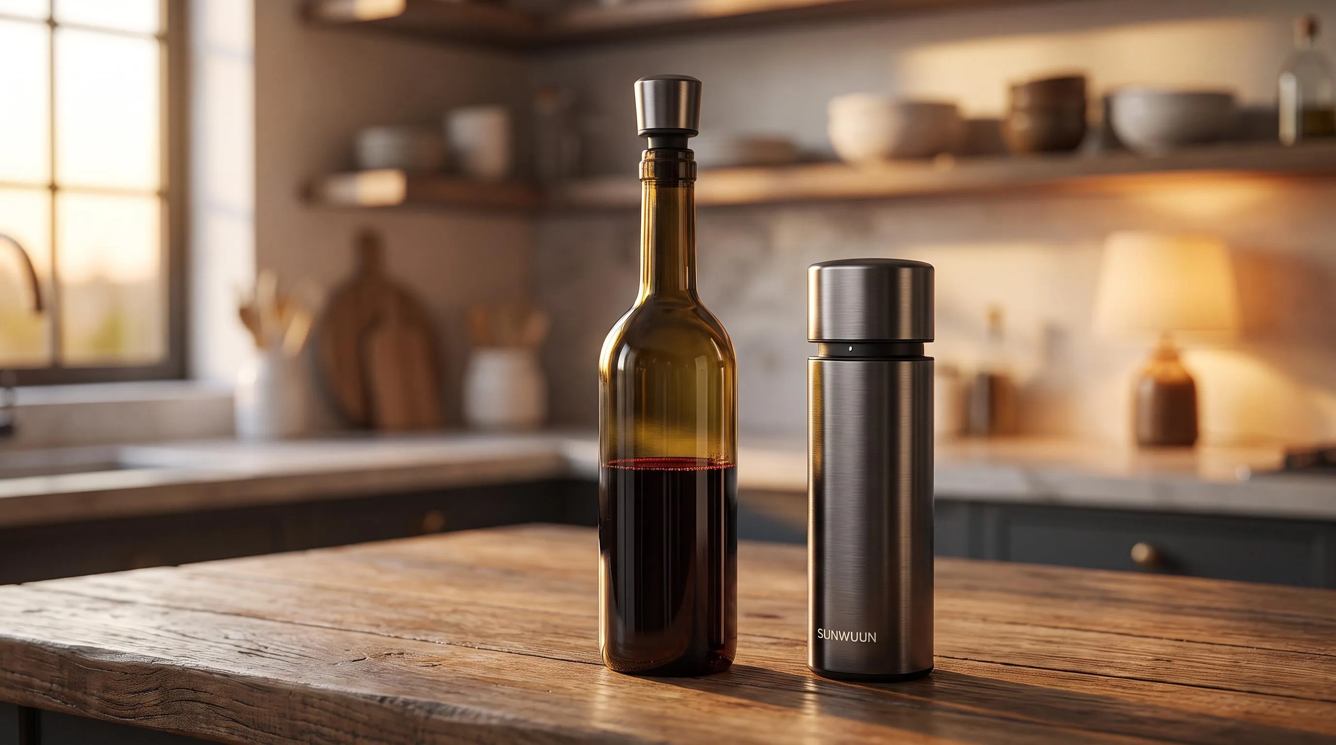 The sunwuun wine vacuum sealer reviewed hands-on by the FlightWineBar team after real-world testing
