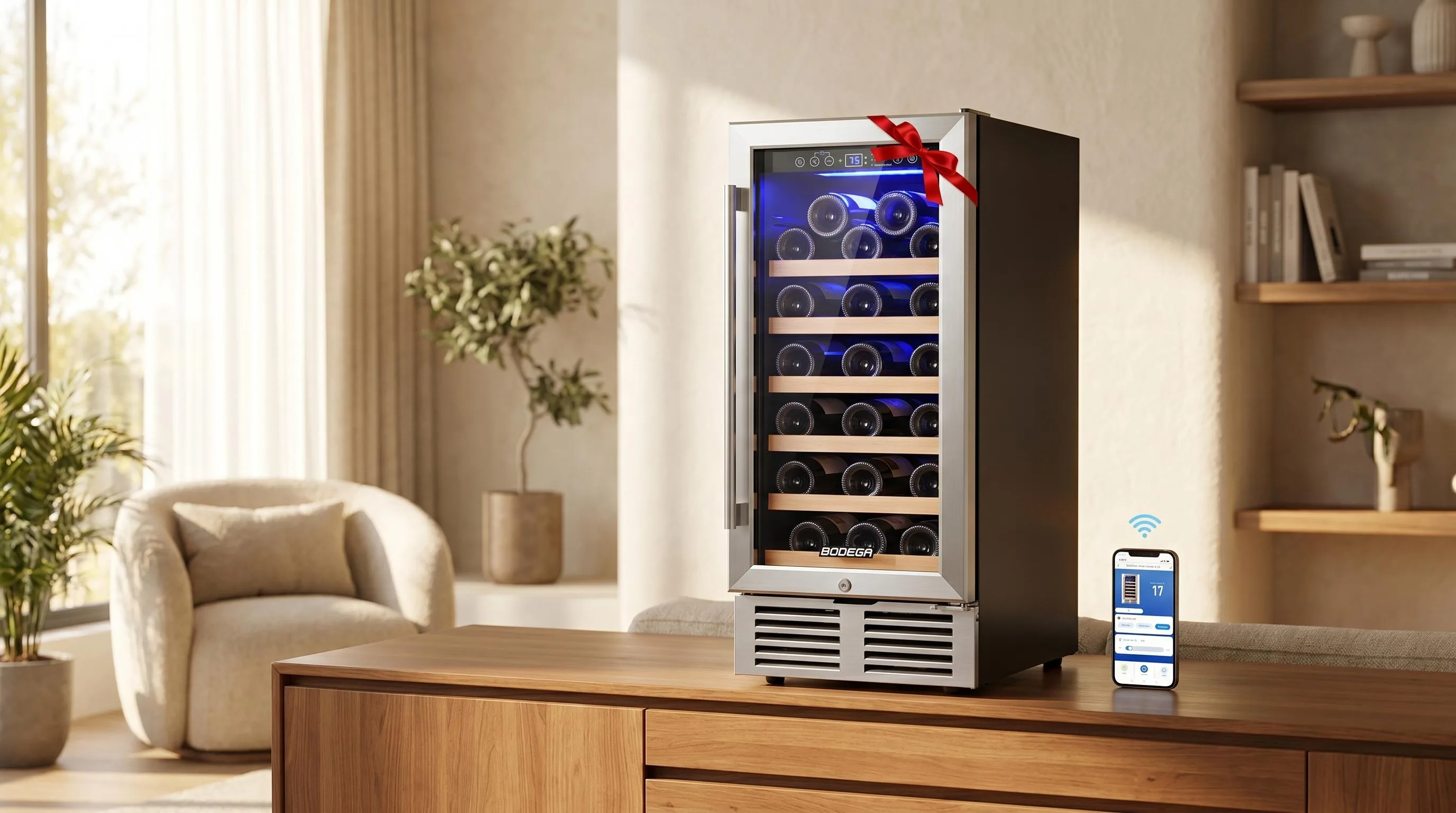 BODEGA 31-Bottle Wine Cooler: 31-bottle storage perfect for regular hosting