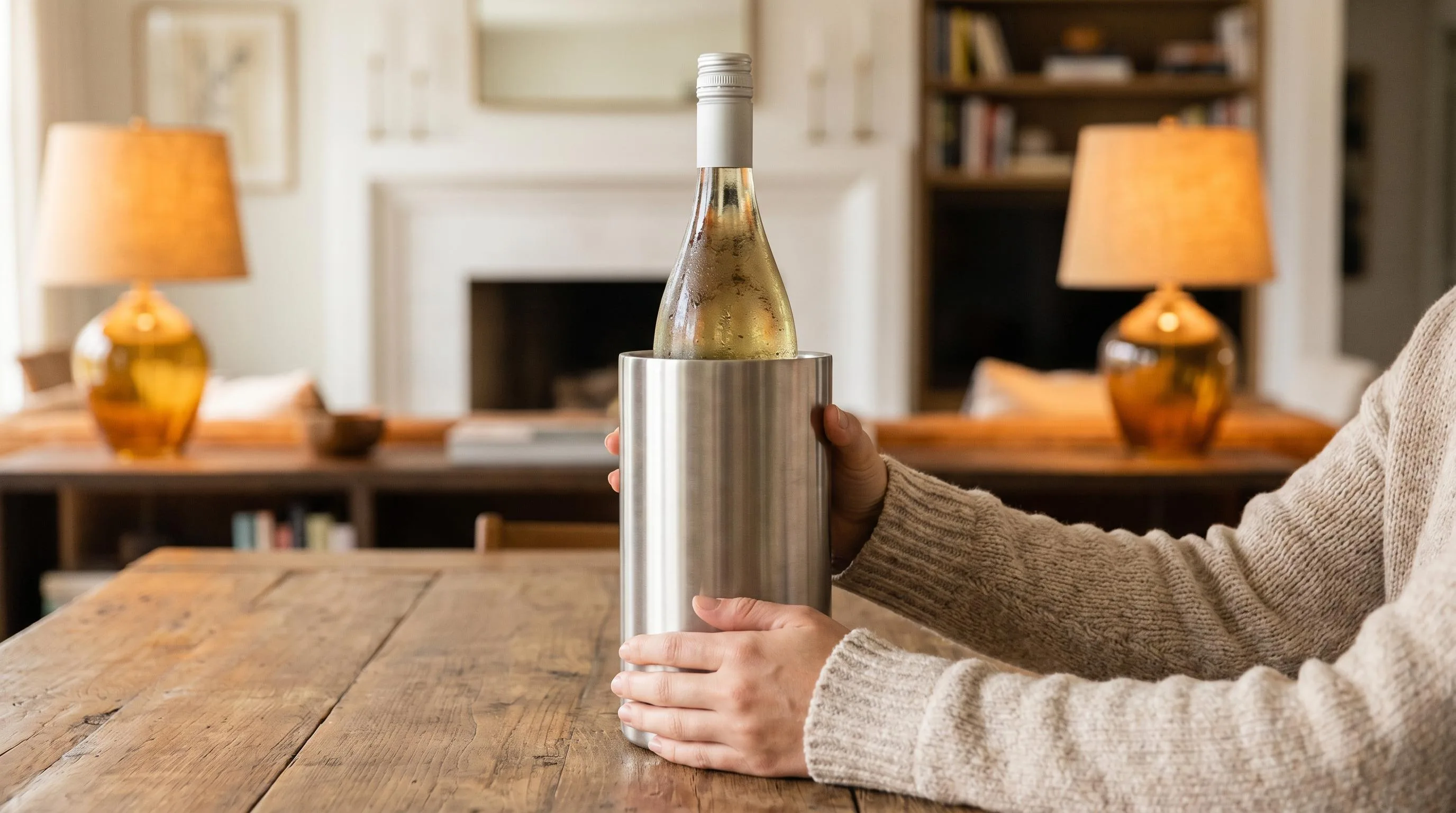 Vinglacé Wine Bottle Chiller Review 2026 3 The Vinglacé Wine Bottle Chiller shown in everyday use at home, as tested by FlightWineBar