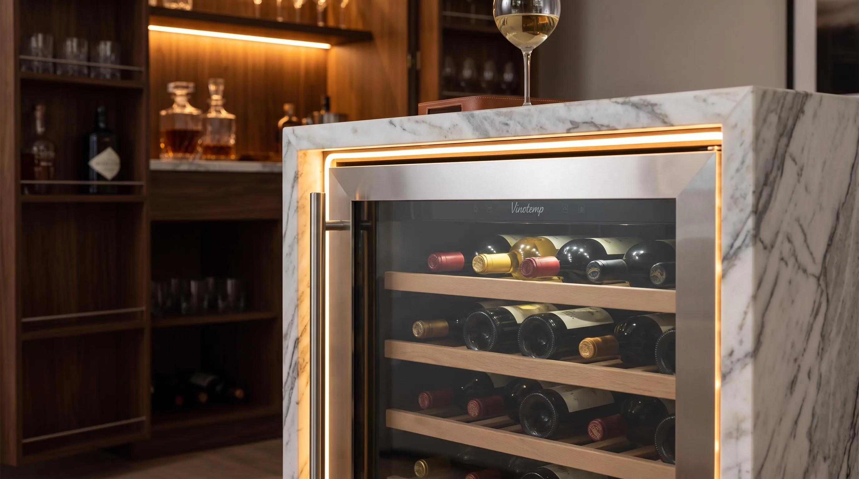 Vinotemp VT-7BMSL-FE Wine Cooler Review 2026 1 The Vinotemp reviewed hands-on by the FlightWineBar team after real-world testing