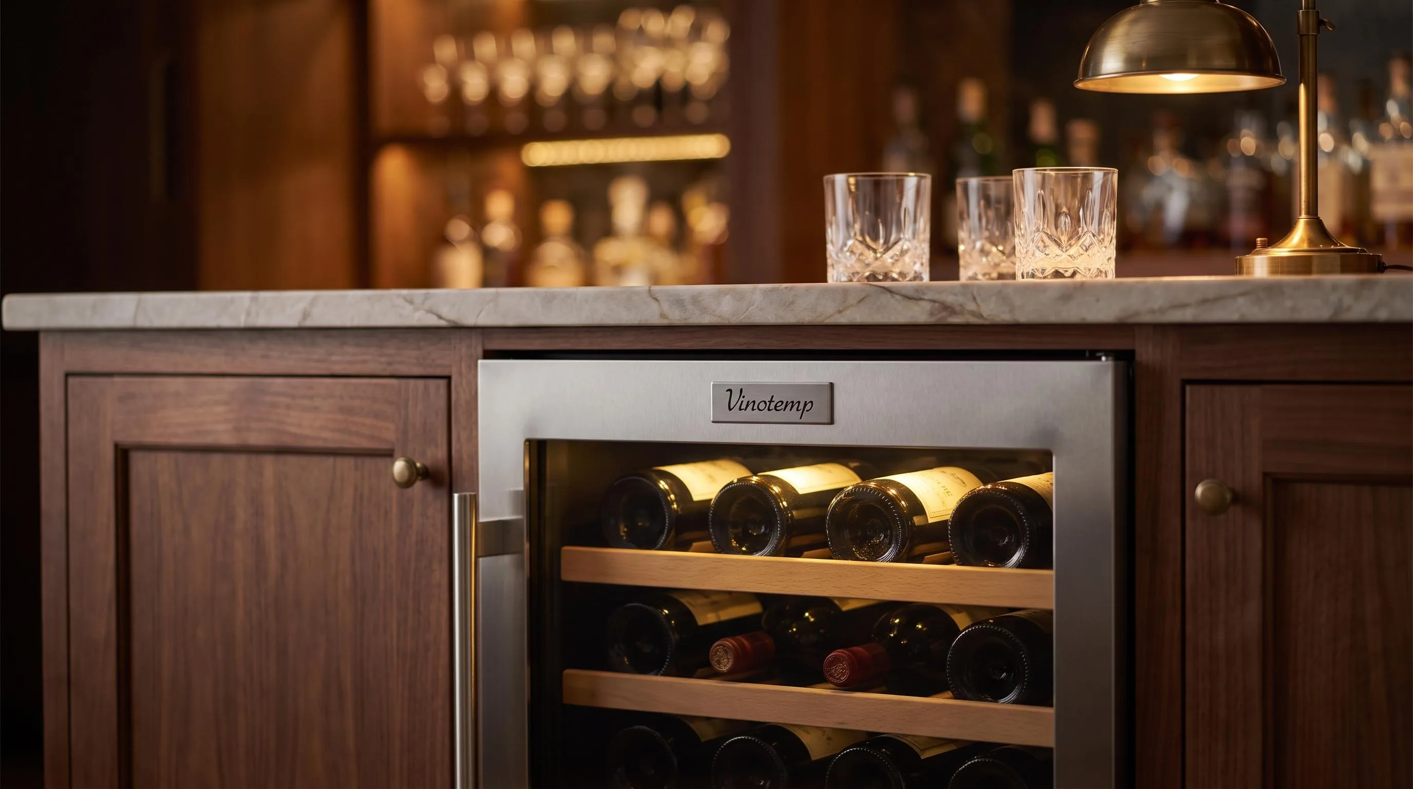 Vinotemp VT-7BMSL-FE Wine Cooler Review 2026 2 Close-up of the Vinotemp build quality, materials and finish during our review