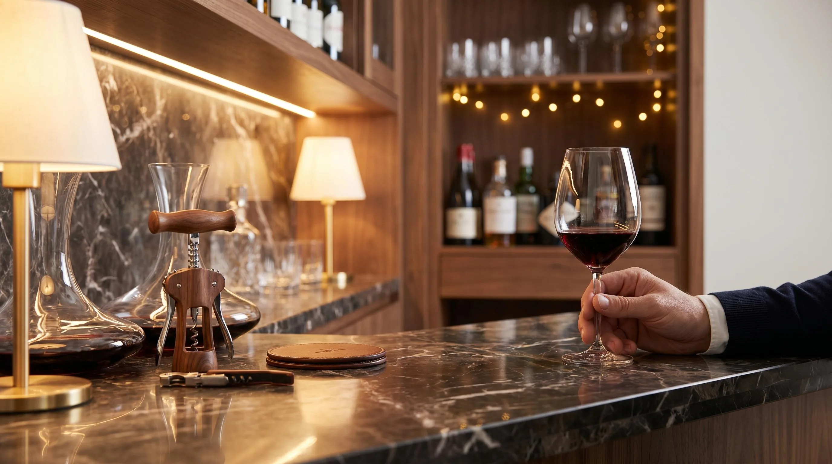 Close-up of the Wine Enthusiast build quality, materials and finish during our review