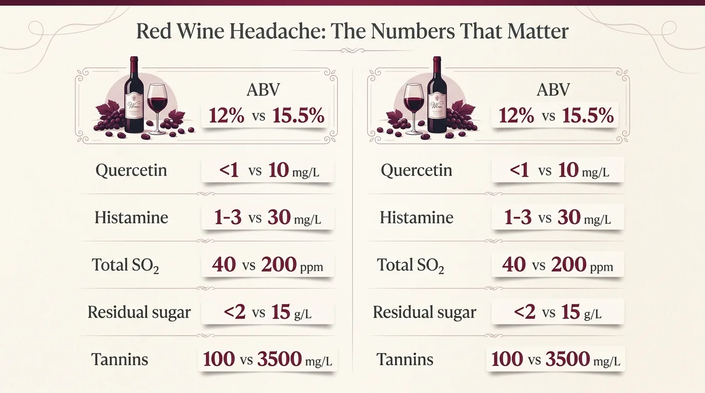 Red Wine Headache: The Numbers That Matter — key facts at a glance