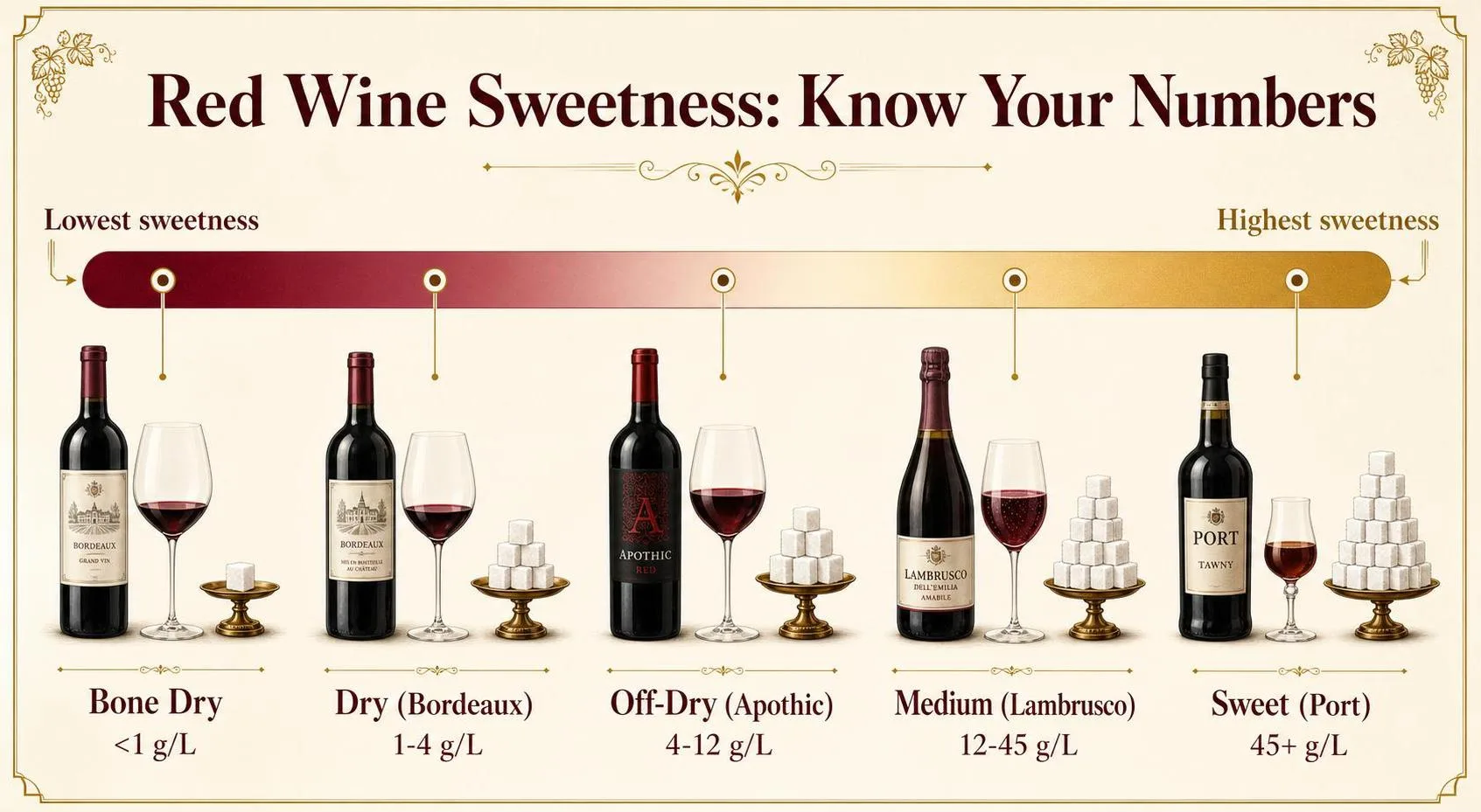 Red Wine Sweetness: Know Your Numbers — key facts at a glance