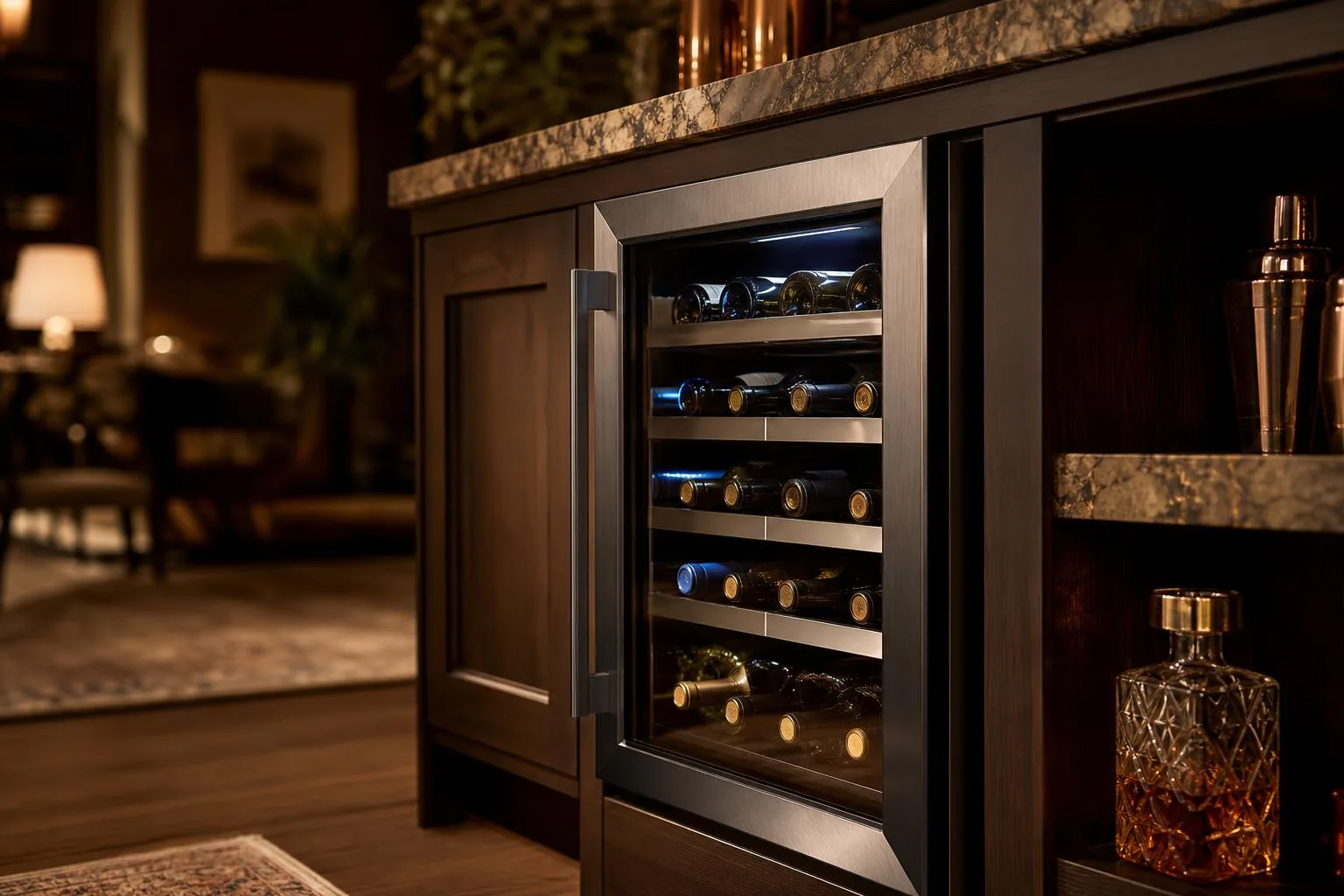 Close-up of the Antarctic Star SINAS46 1.6 Cu. Ft. Wine Cooler review build quality, materials and finish during our review