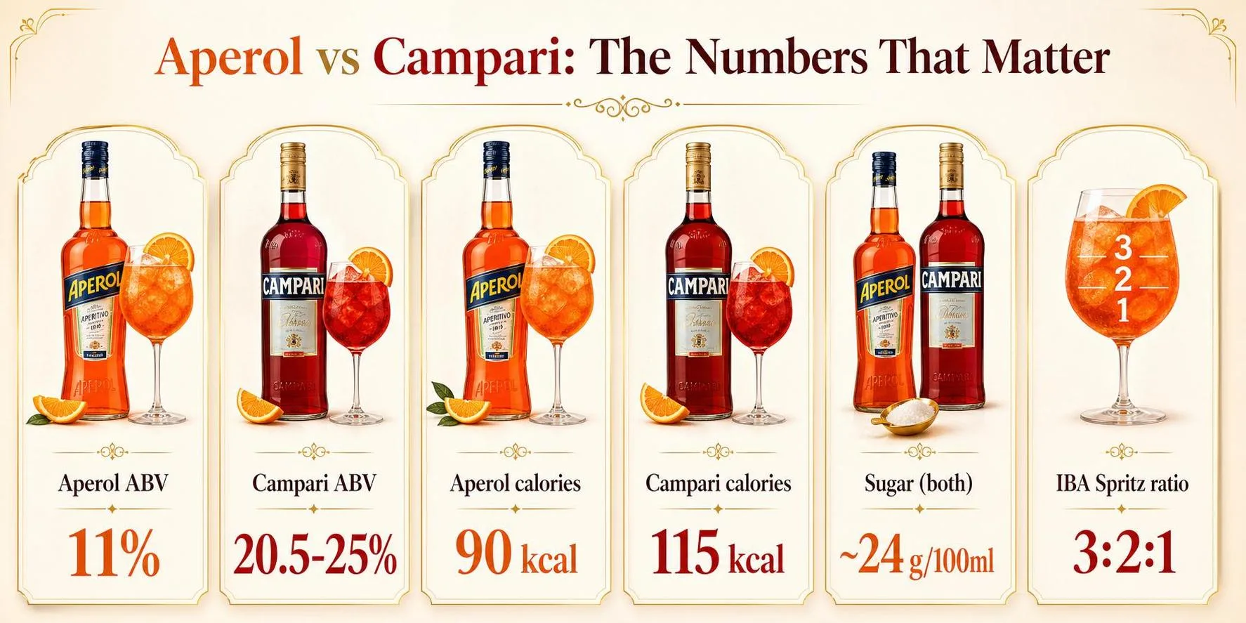 Aperol vs Campari: The Numbers That Matter — key facts at a glance